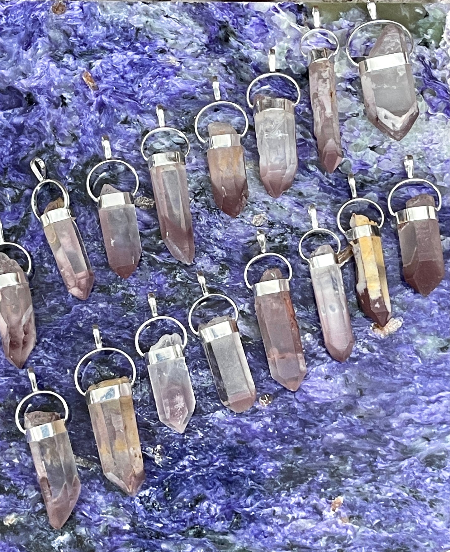 Rare Lithium Quartz Pendants