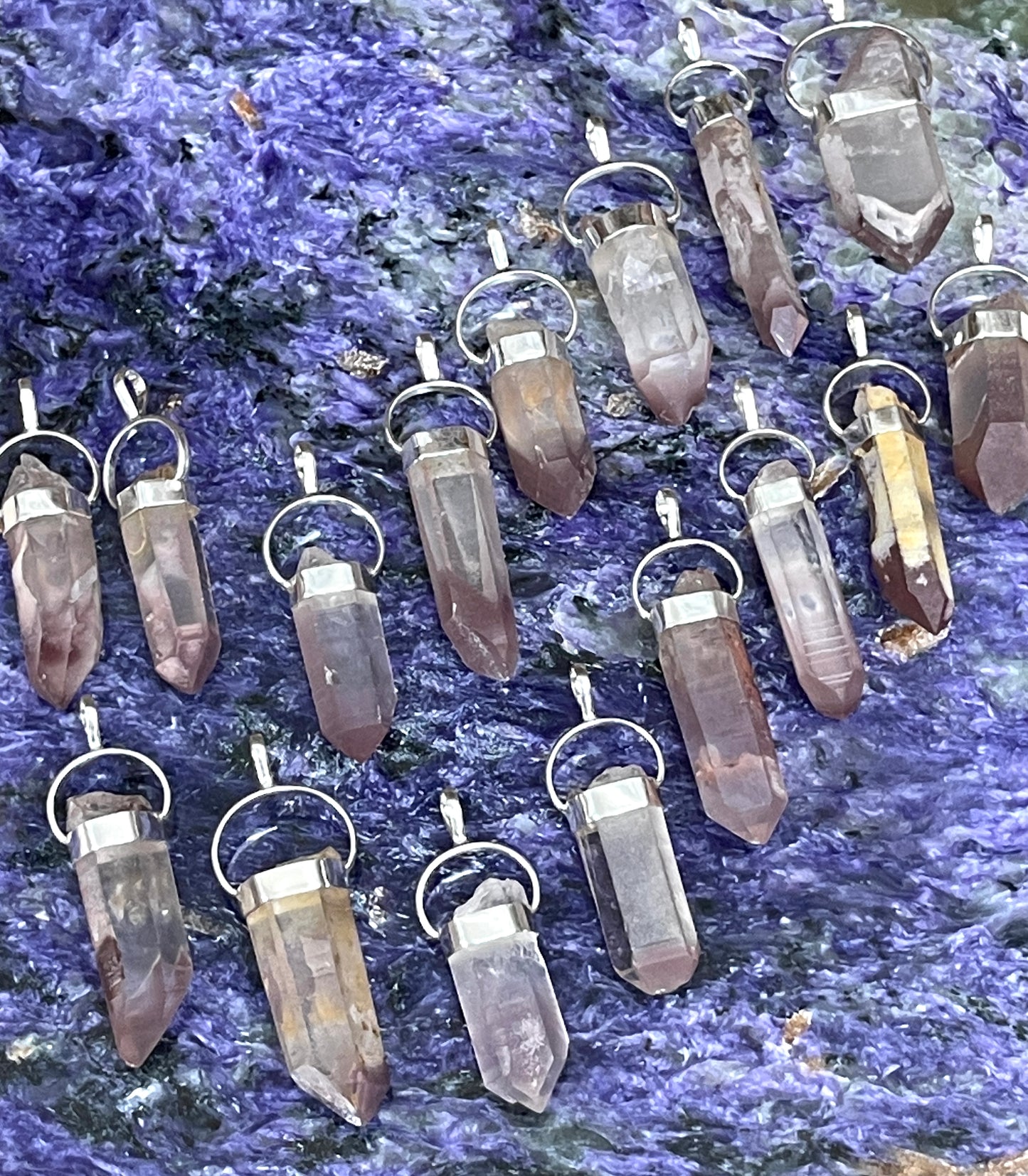Rare Lithium Quartz Pendants