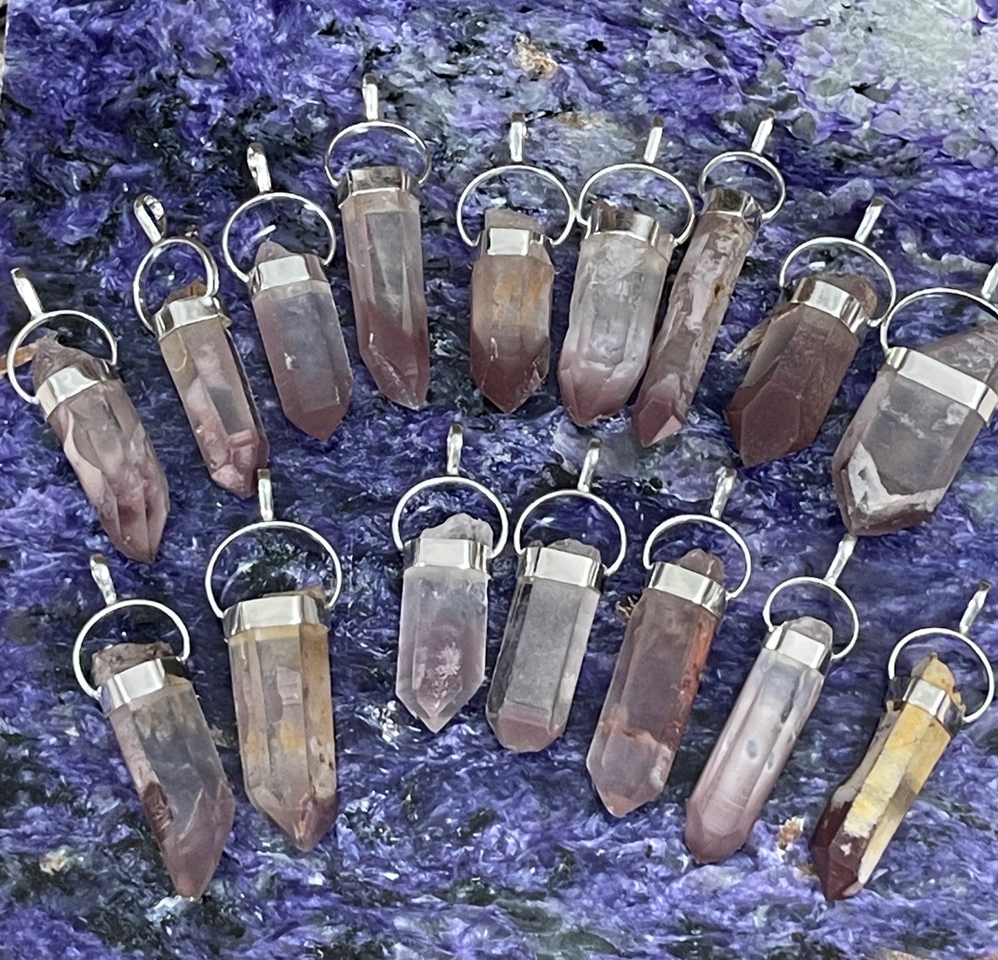 Rare Lithium Quartz Pendants