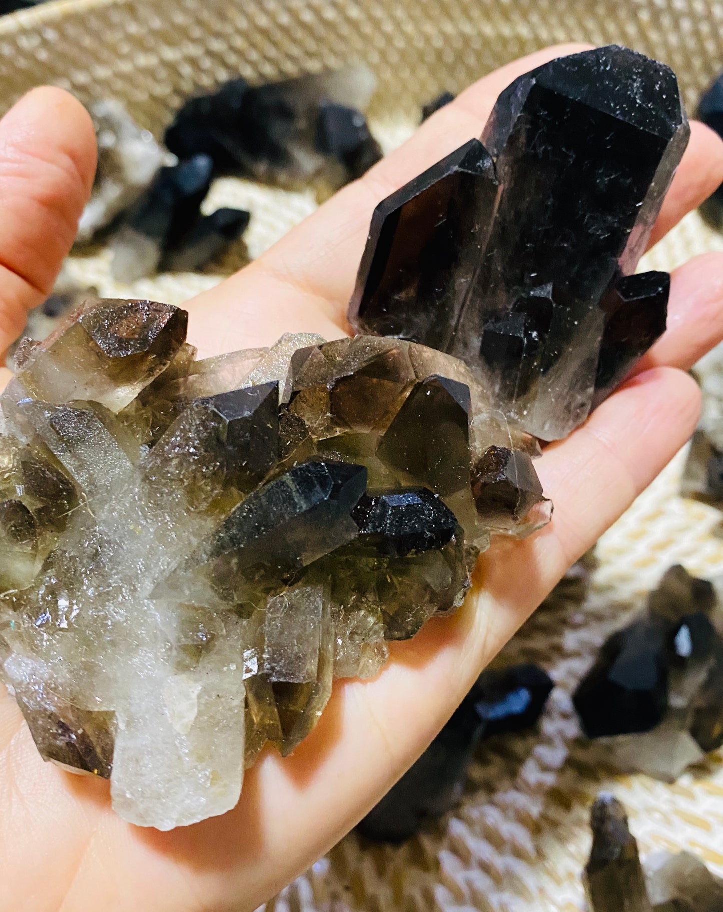 Smoky Quartz Clusters