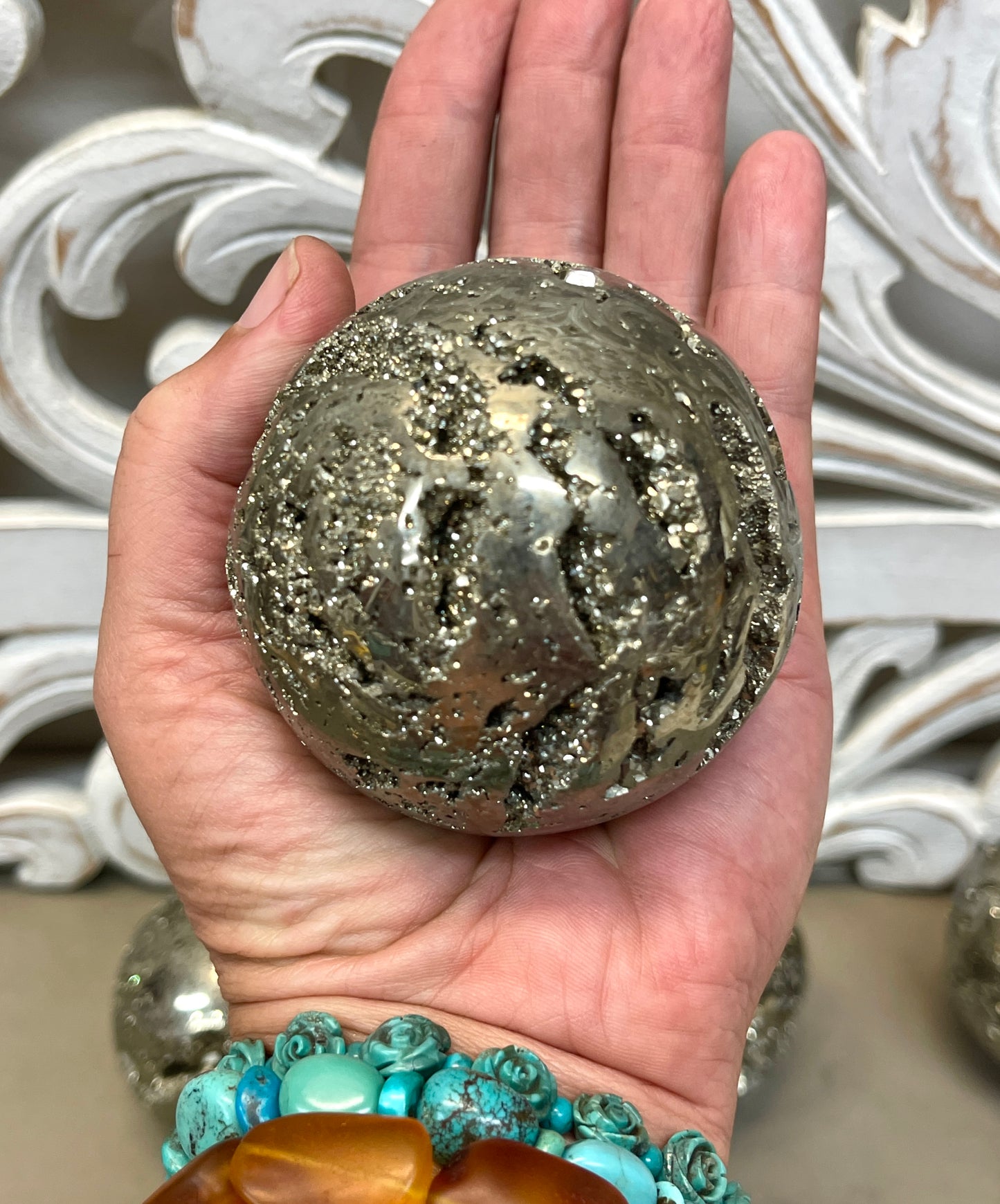 Pyrite Druzy Spheres