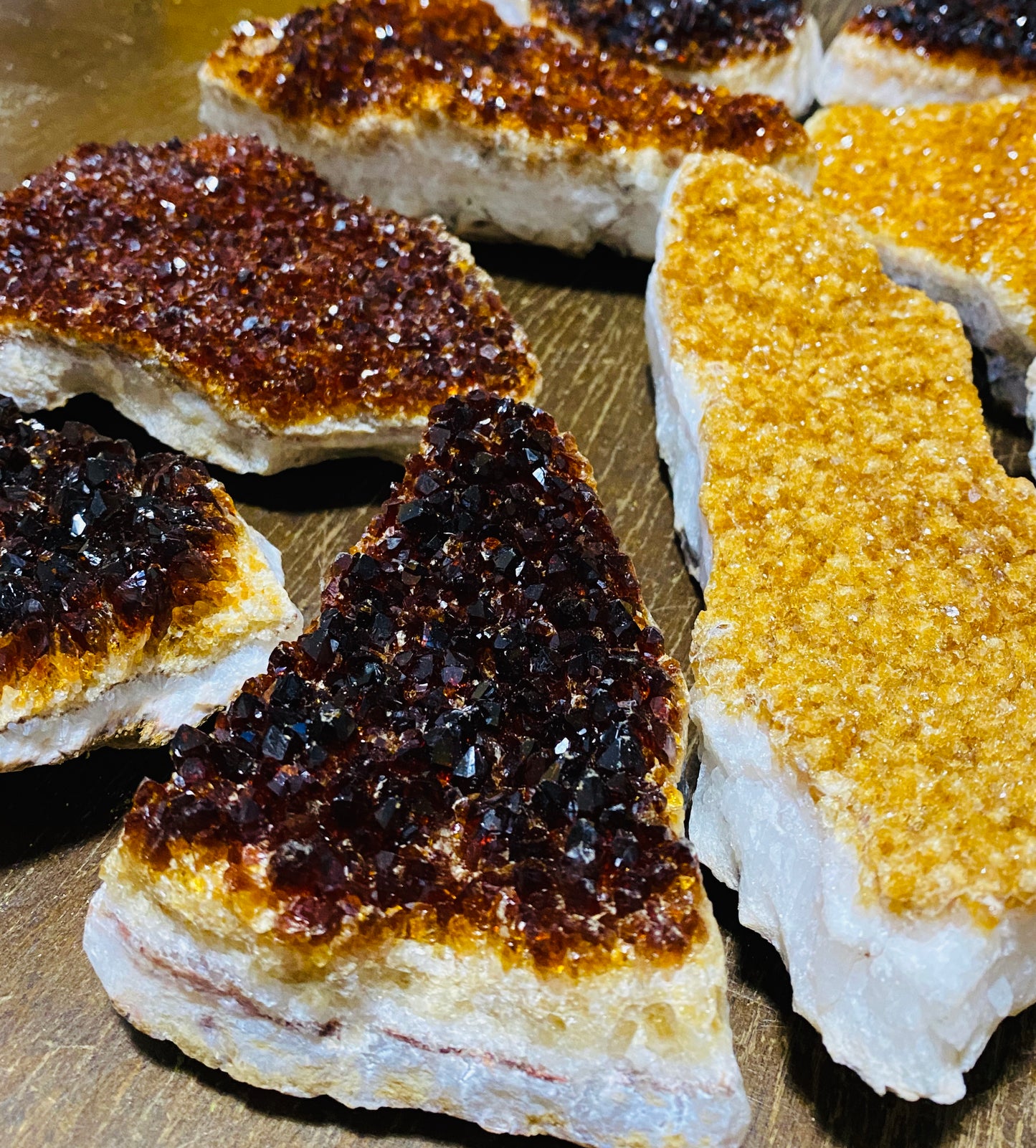 Citrine Druzy Clusters