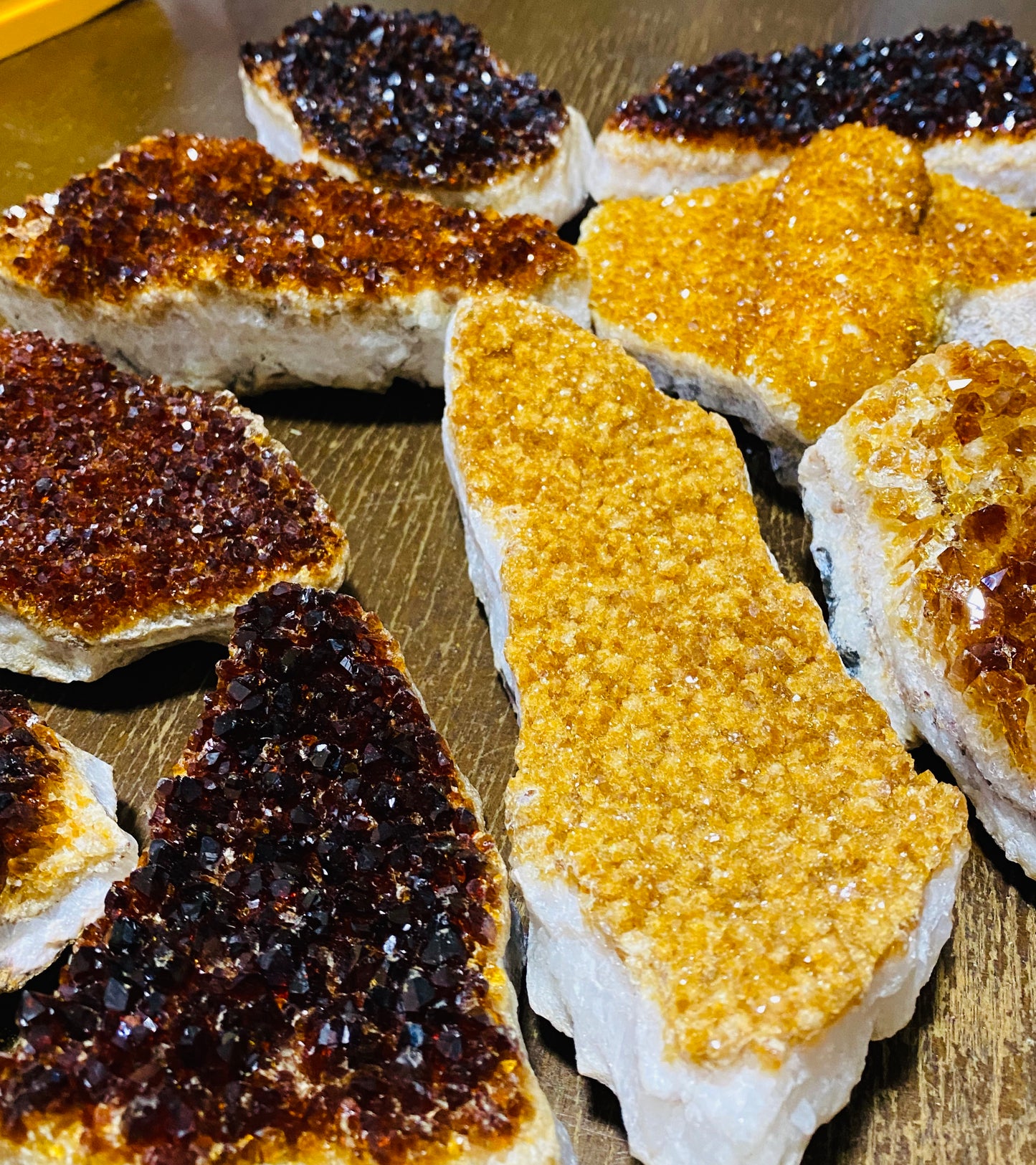 Citrine Druzy Clusters