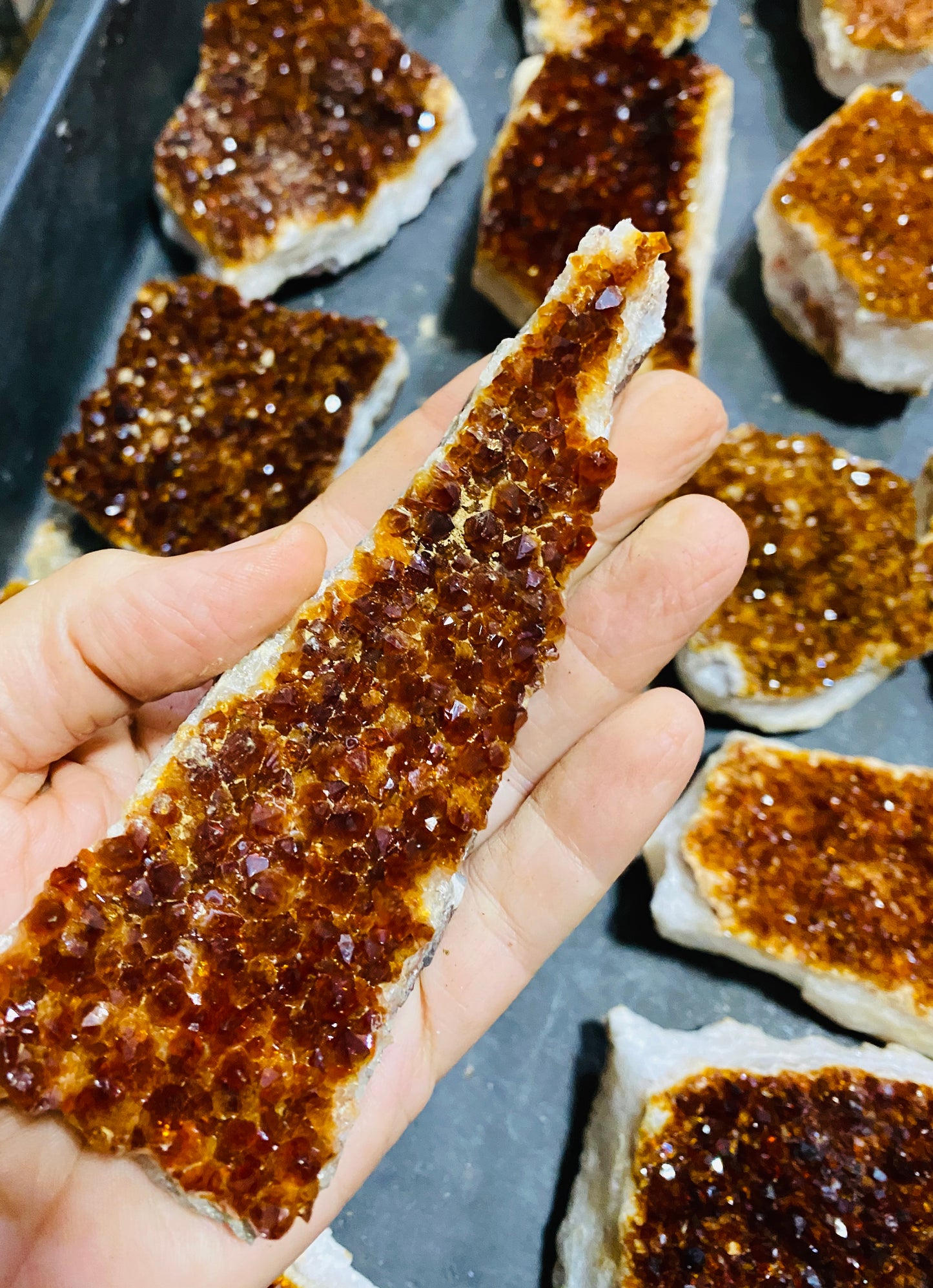Citrine Druzy Clusters
