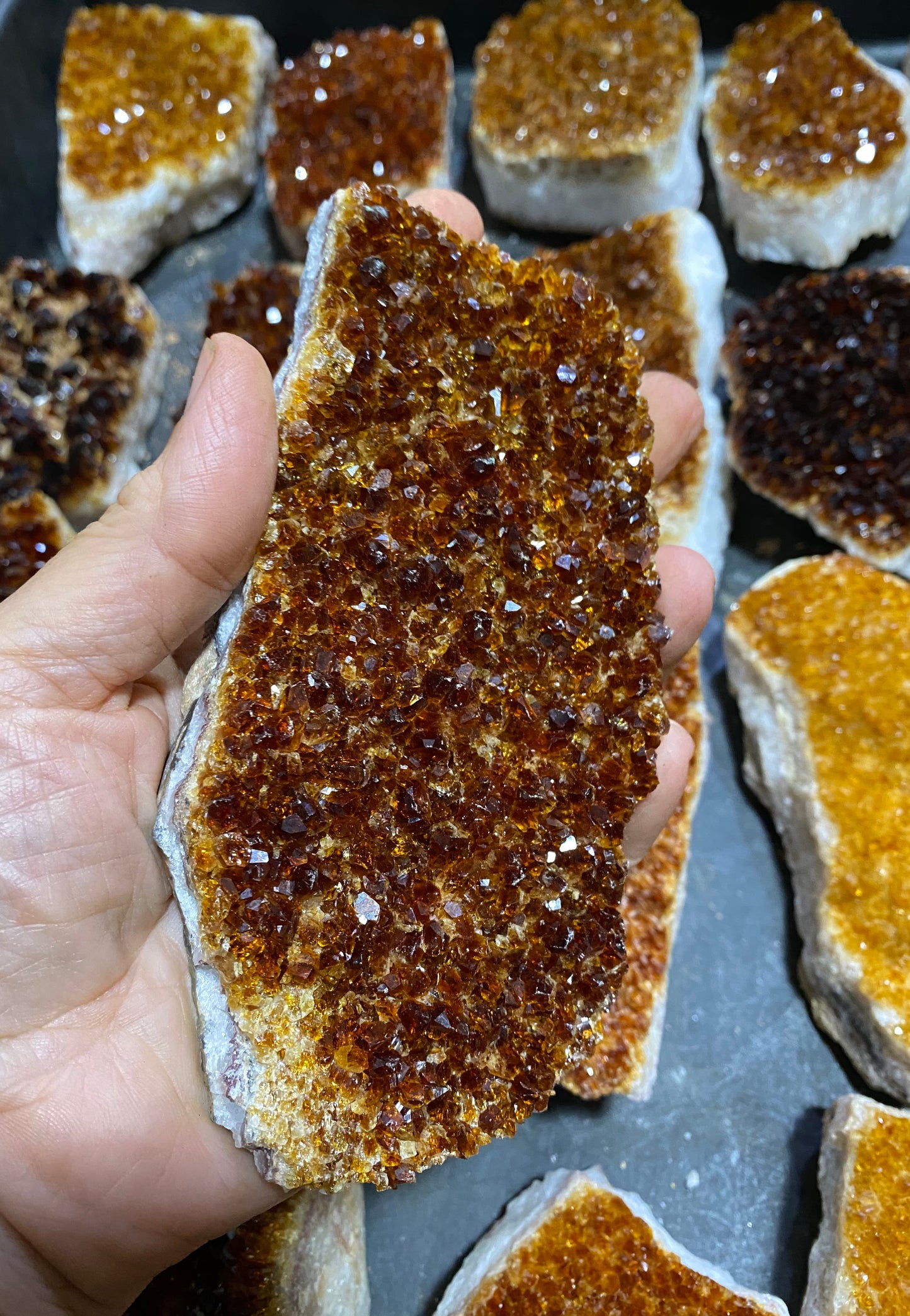 Citrine Druzy Clusters