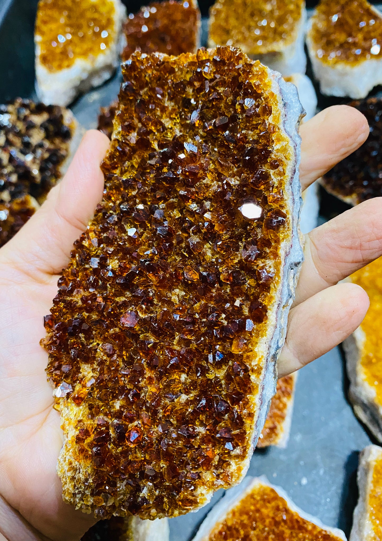 Citrine Druzy Clusters