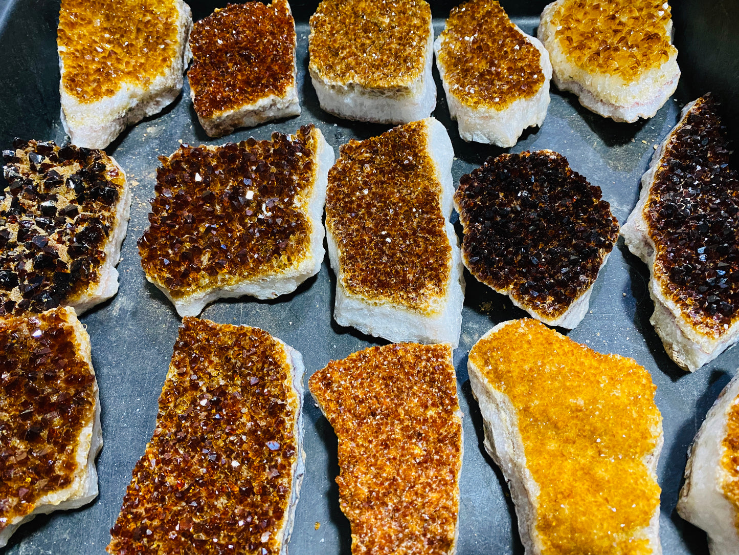 Citrine Druzy Clusters