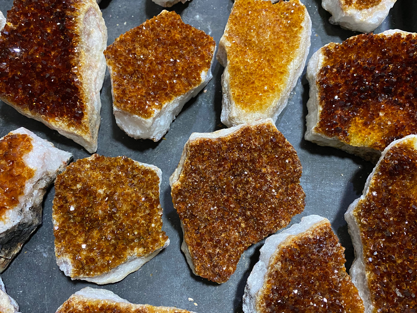 Citrine Druzy Clusters