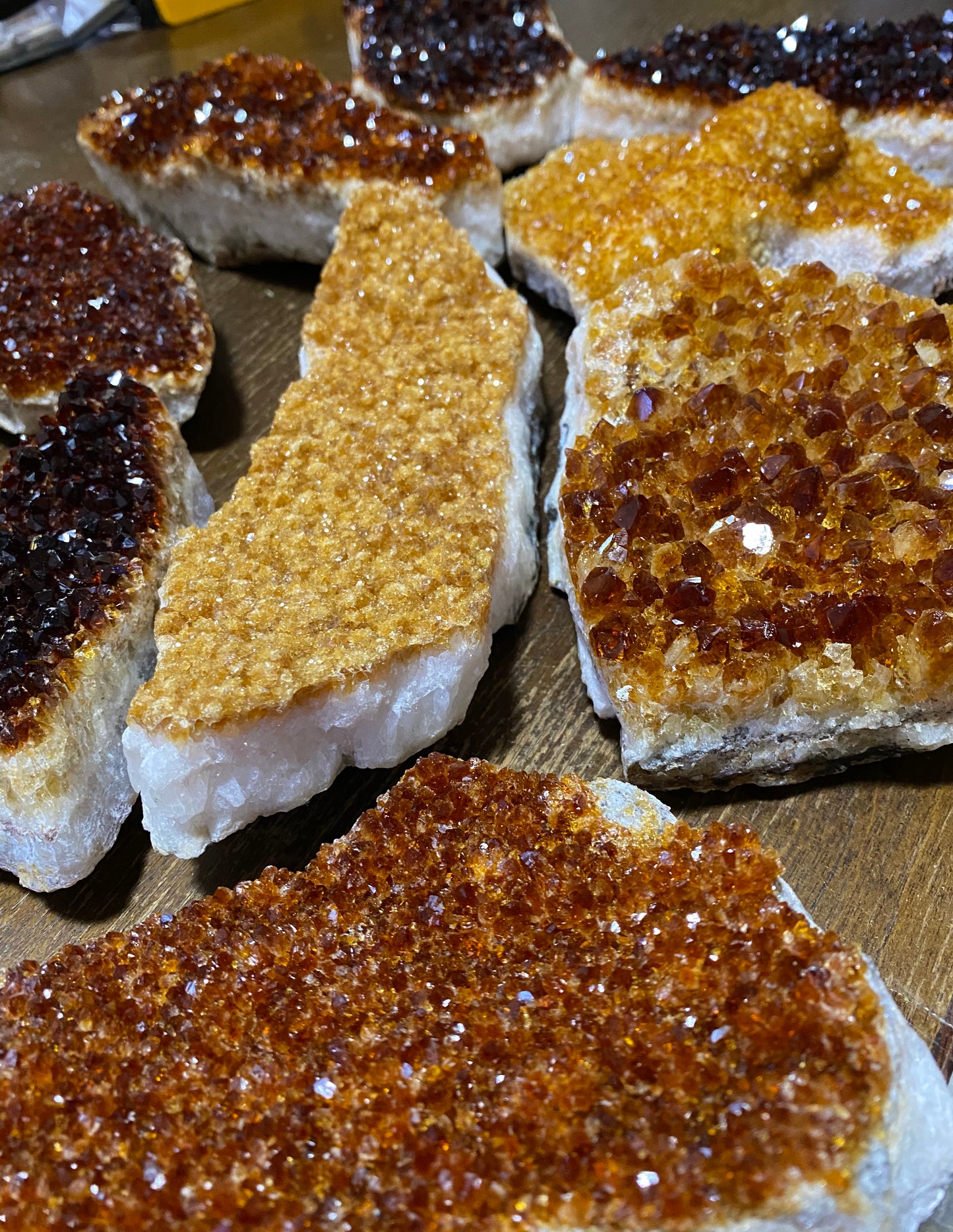 Citrine Druzy Clusters
