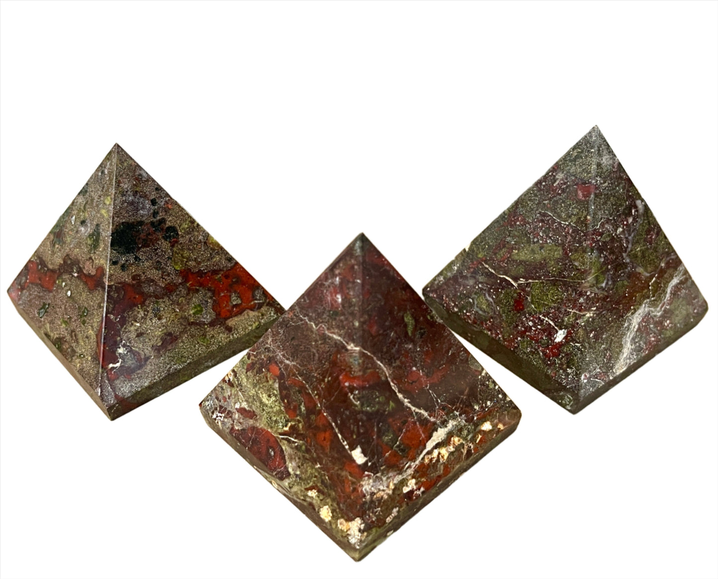 Dragons Blood Jasper Pyramids