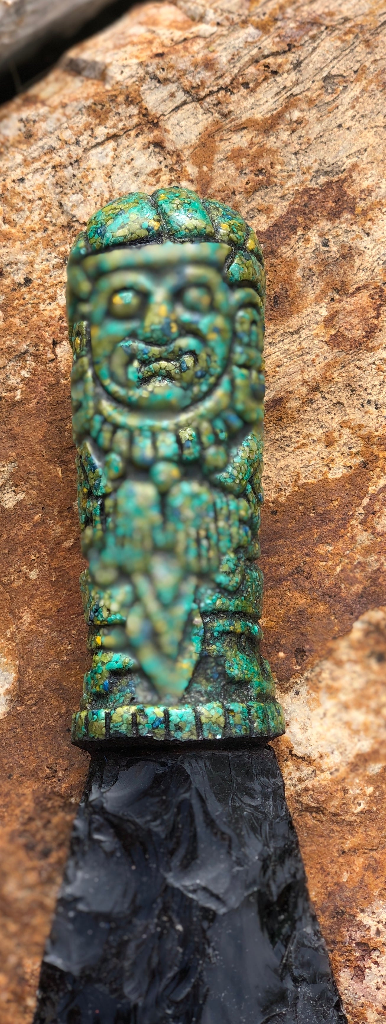 Decorative Aztec Tecpatl Obsidian Knives | Atlantean of Tula