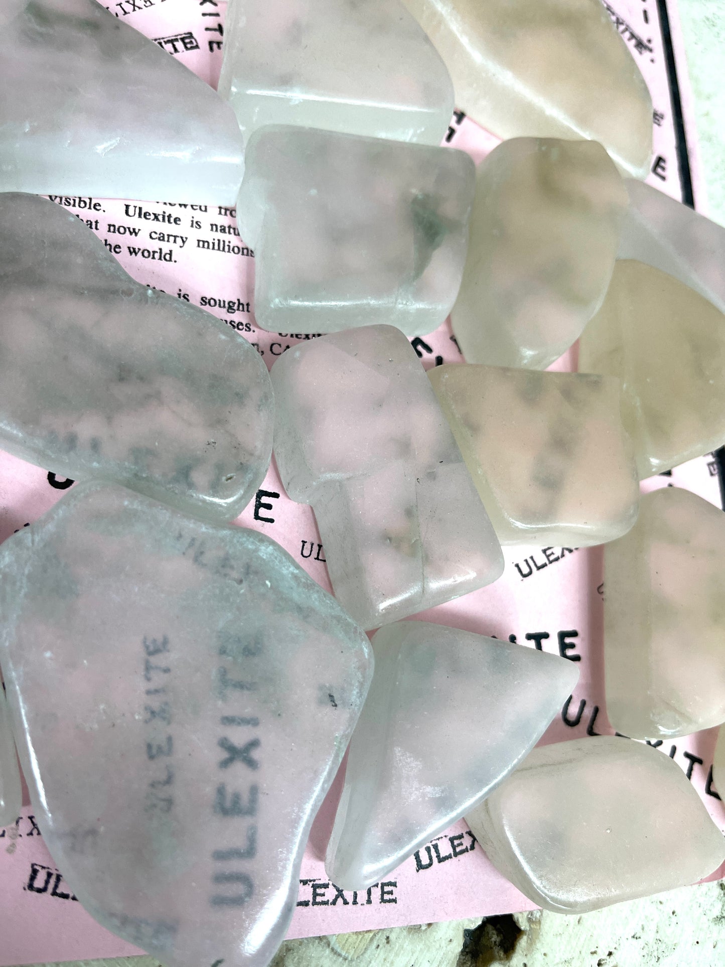 Polished Ulexite TV Stone