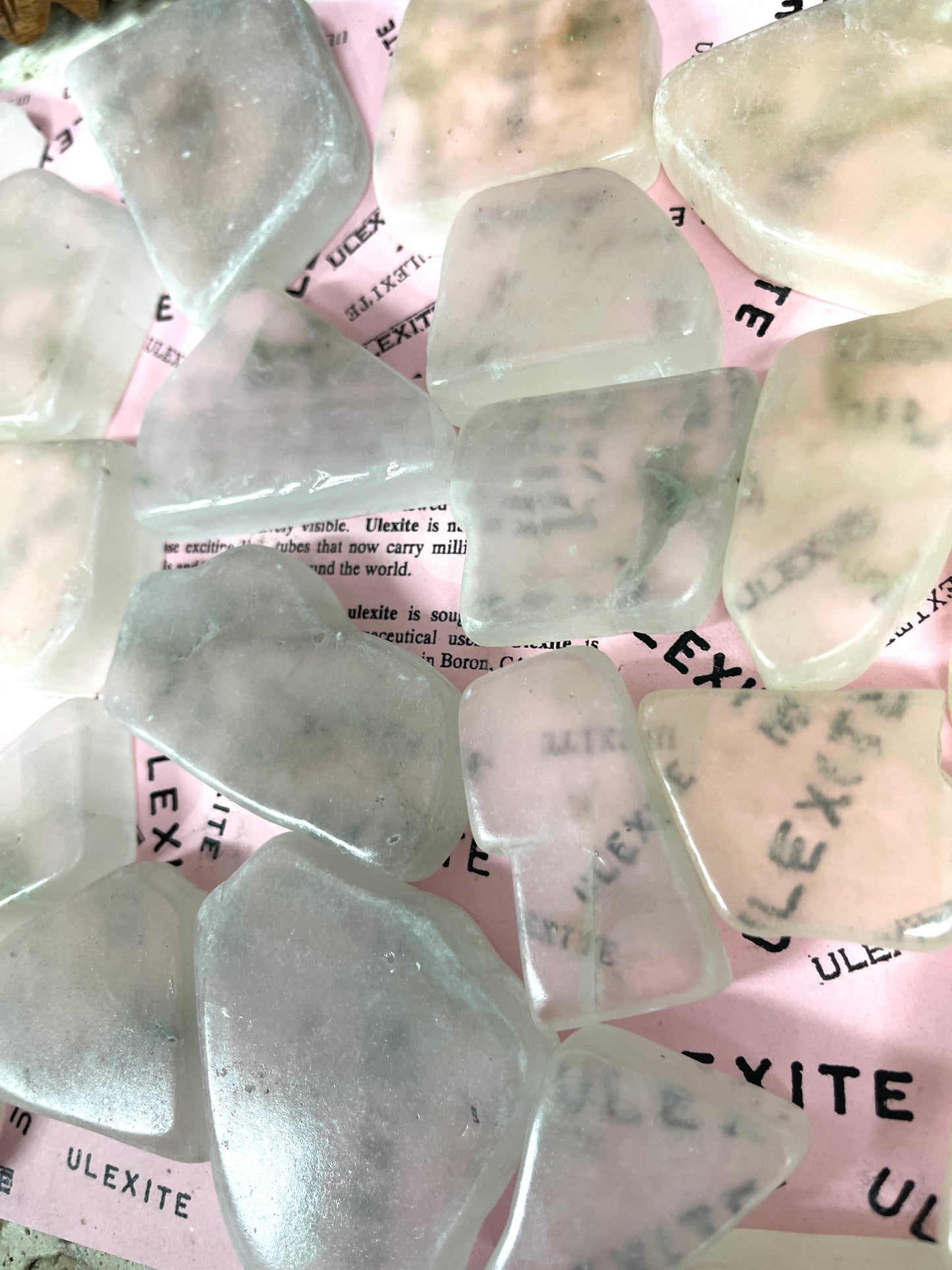 Polished Ulexite TV Stone