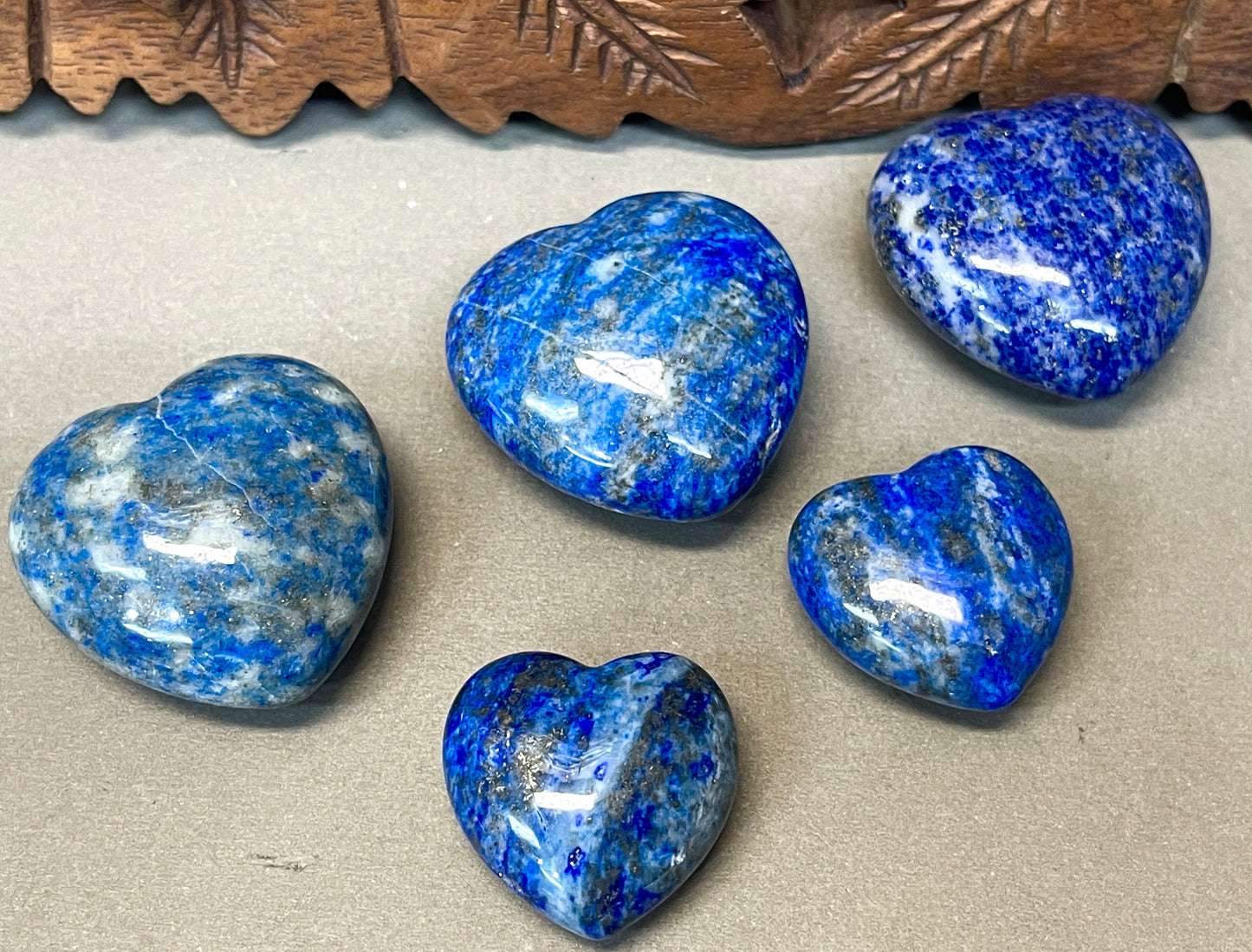 Lapis Lazuli Pocket Hearts
