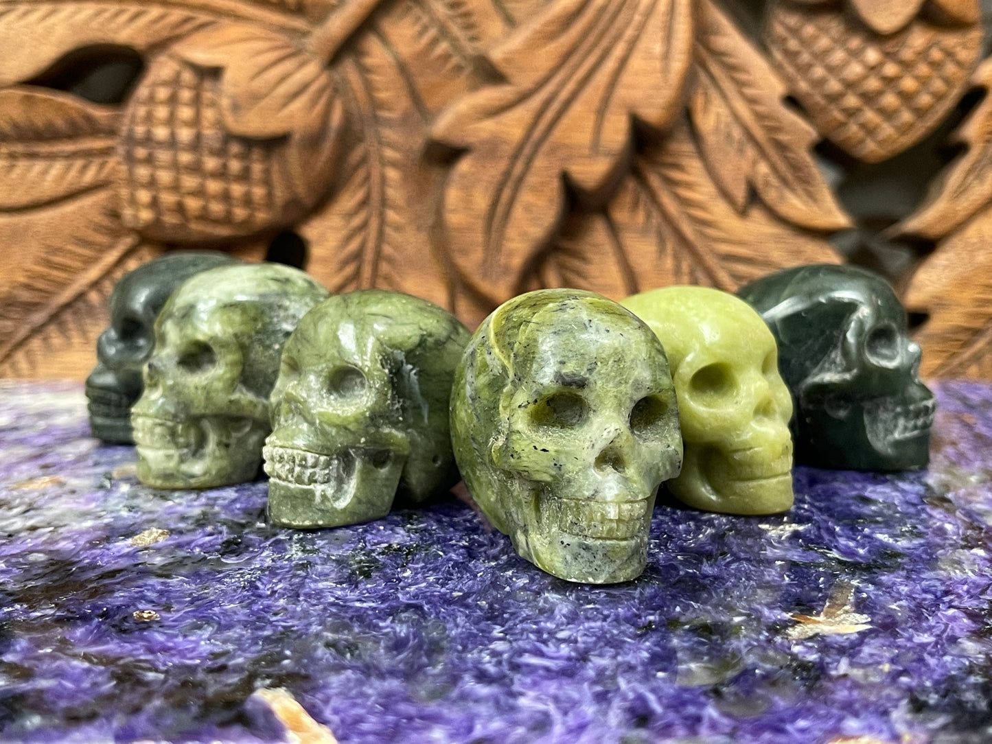 Hand Carved Crystal Skulls 1.5" - Available in 12 Stones