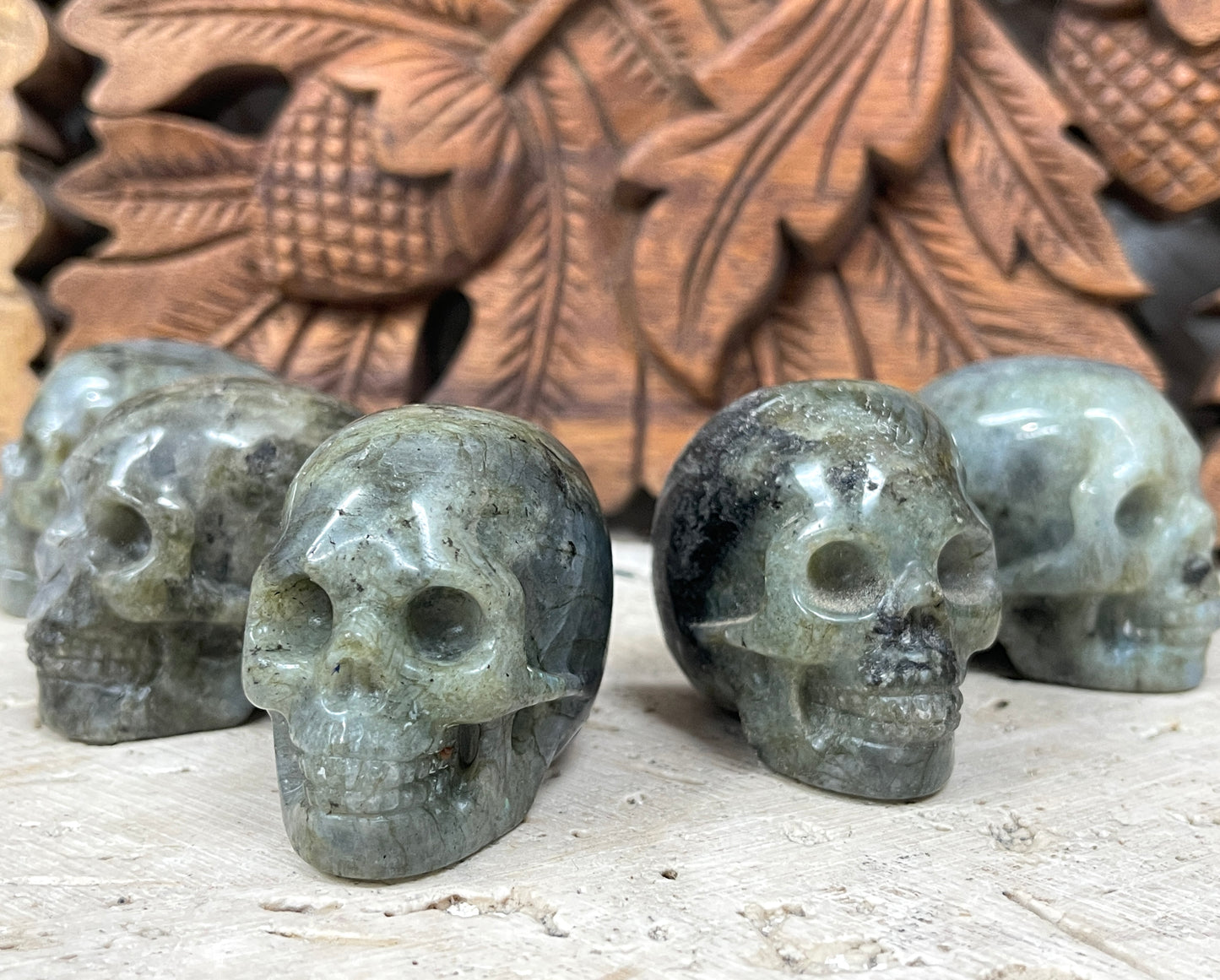 Hand Carved Crystal Skulls 2" - Available in 13 Stones