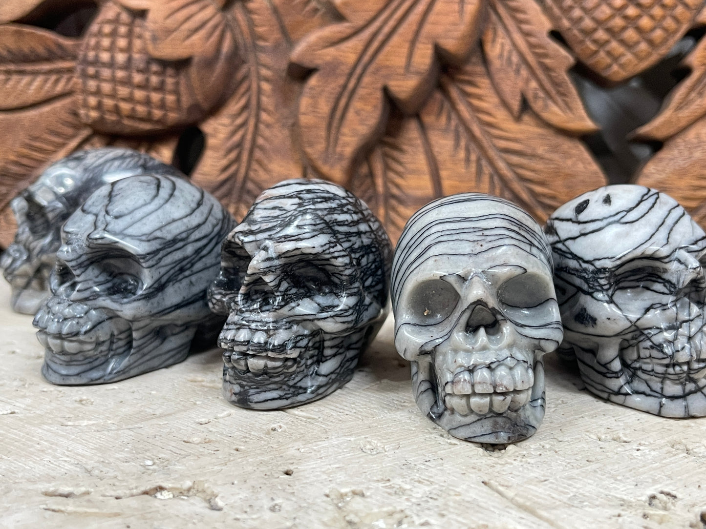 Hand Carved Crystal Skulls 2" - Available in 13 Stones