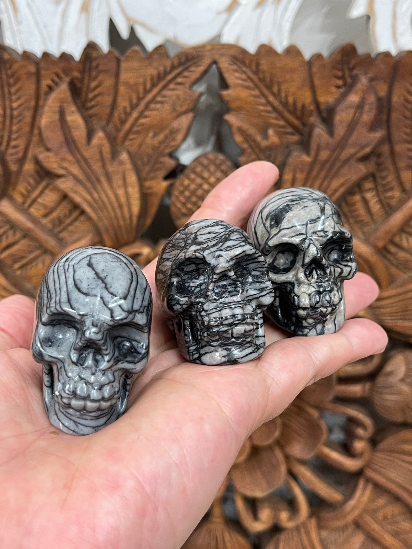 Hand Carved Crystal Skulls 2" - Available in 13 Stones