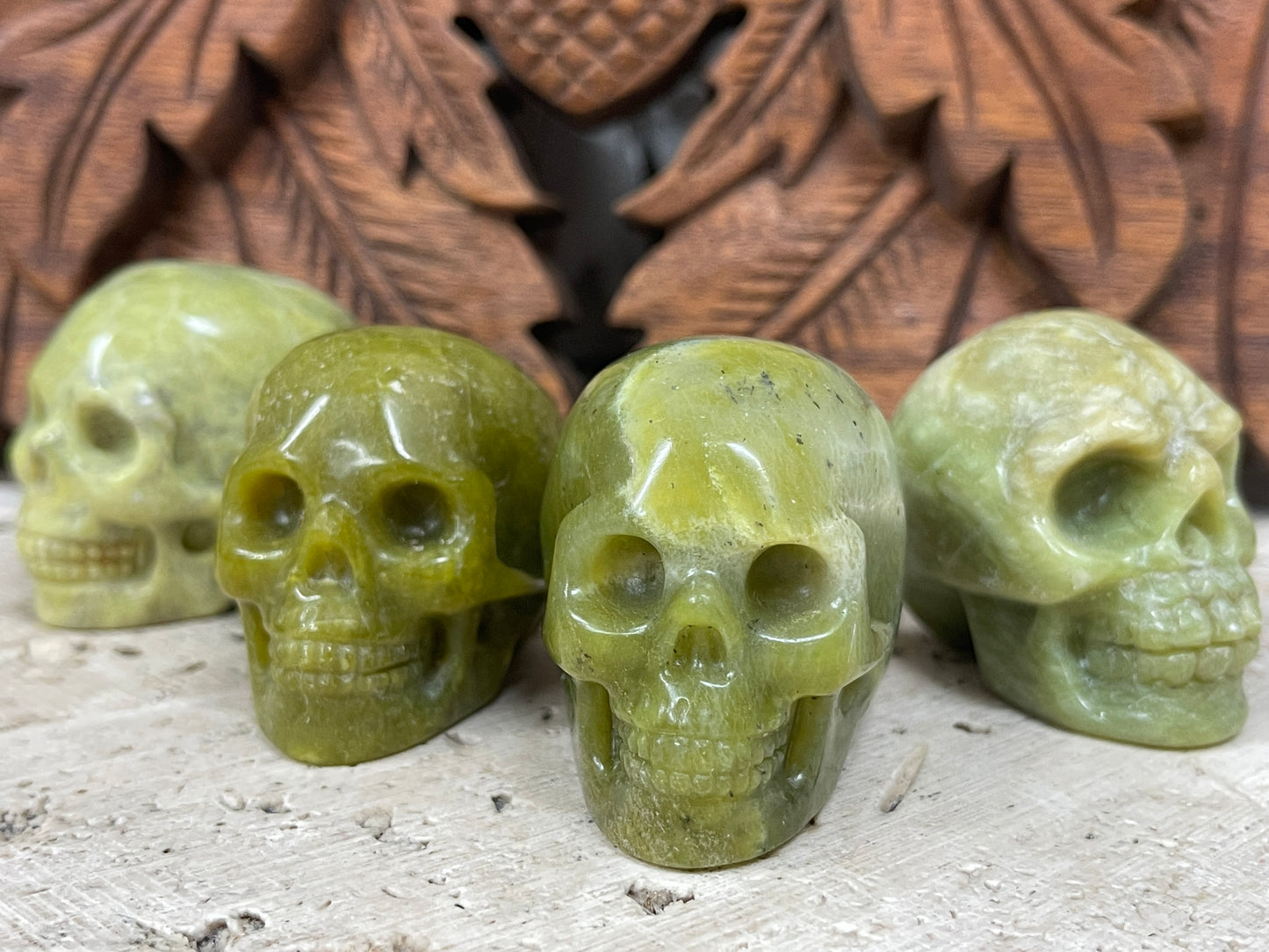 Hand Carved Crystal Skulls 2" - Available in 13 Stones