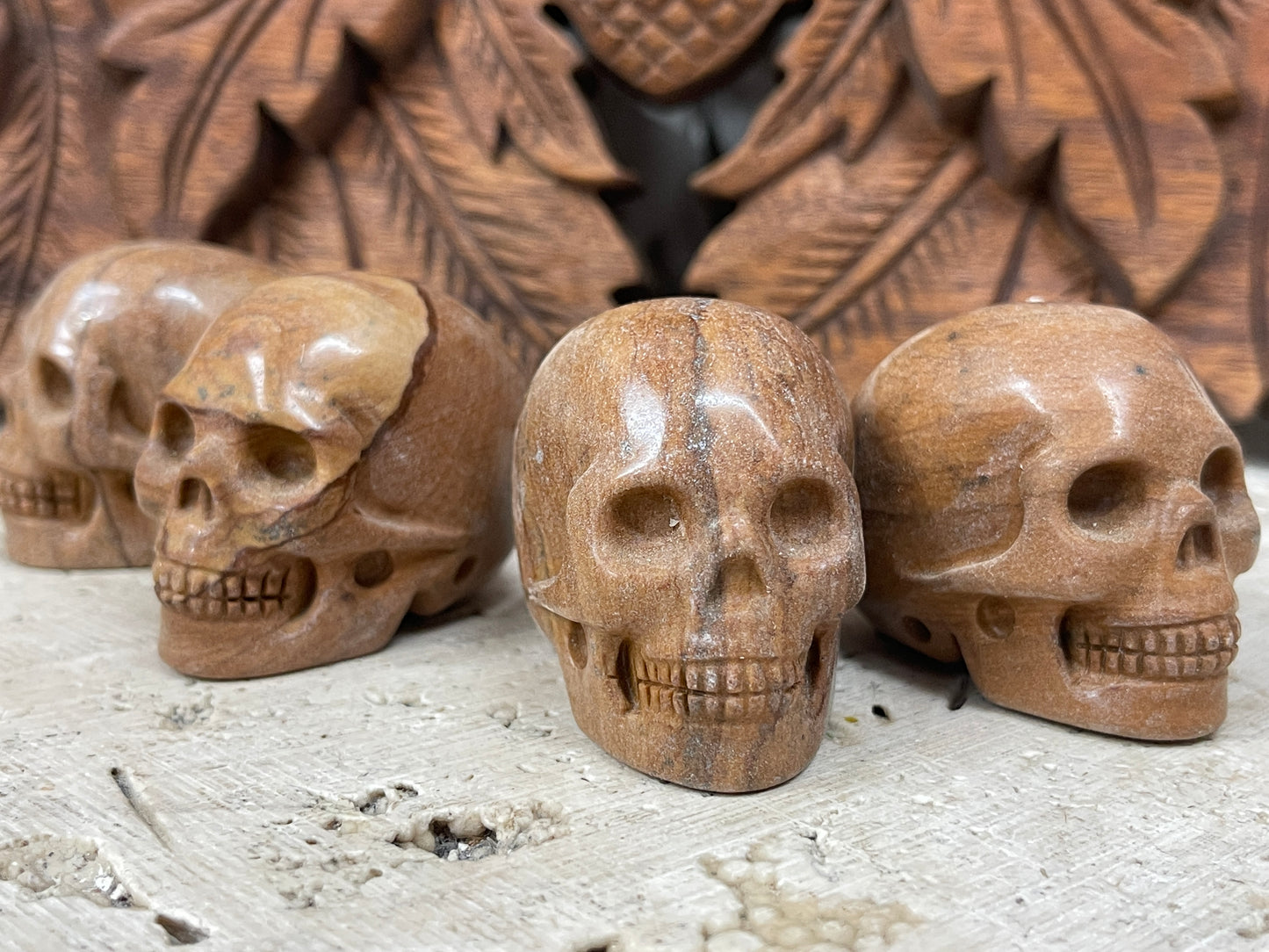 Hand Carved Crystal Skulls 2" - Available in 13 Stones