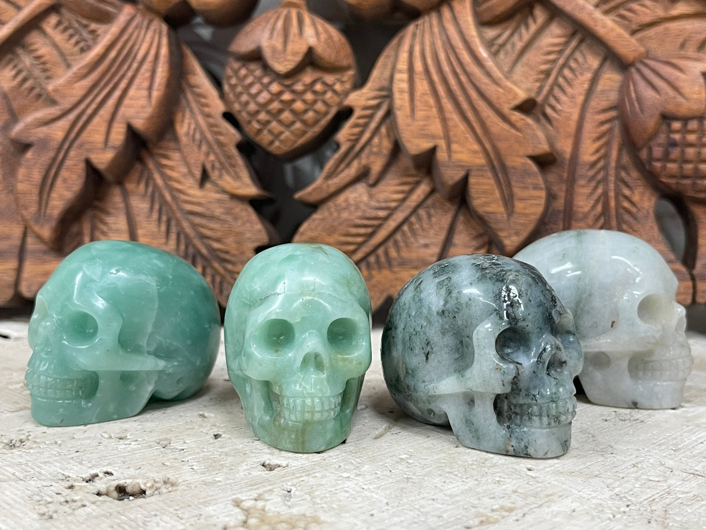 Hand Carved Crystal Skulls 2" - Available in 13 Stones