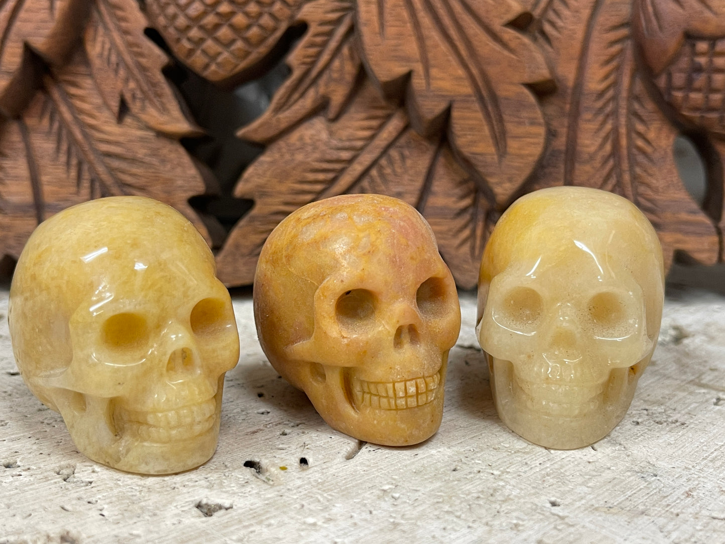 Hand Carved Crystal Skulls 2" - Available in 13 Stones