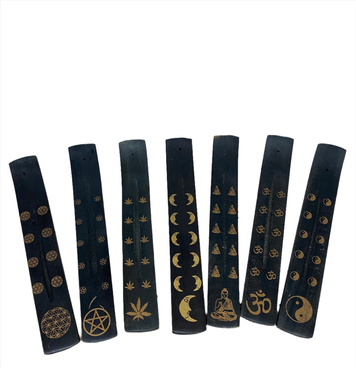 Block Printed Incense Burner | Black
