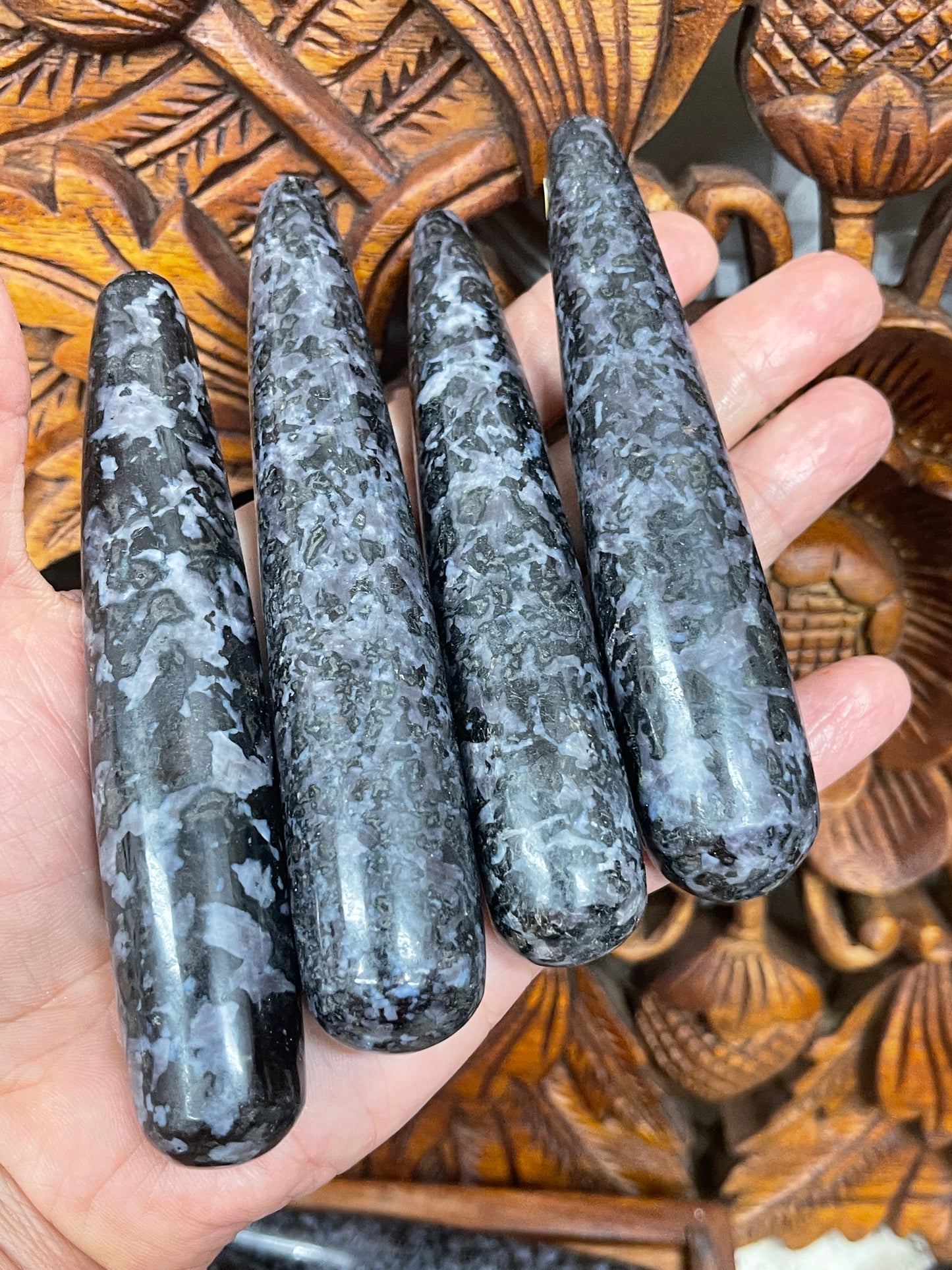 Mystic Merlinite (Indigo Gabbro) Massage Stones