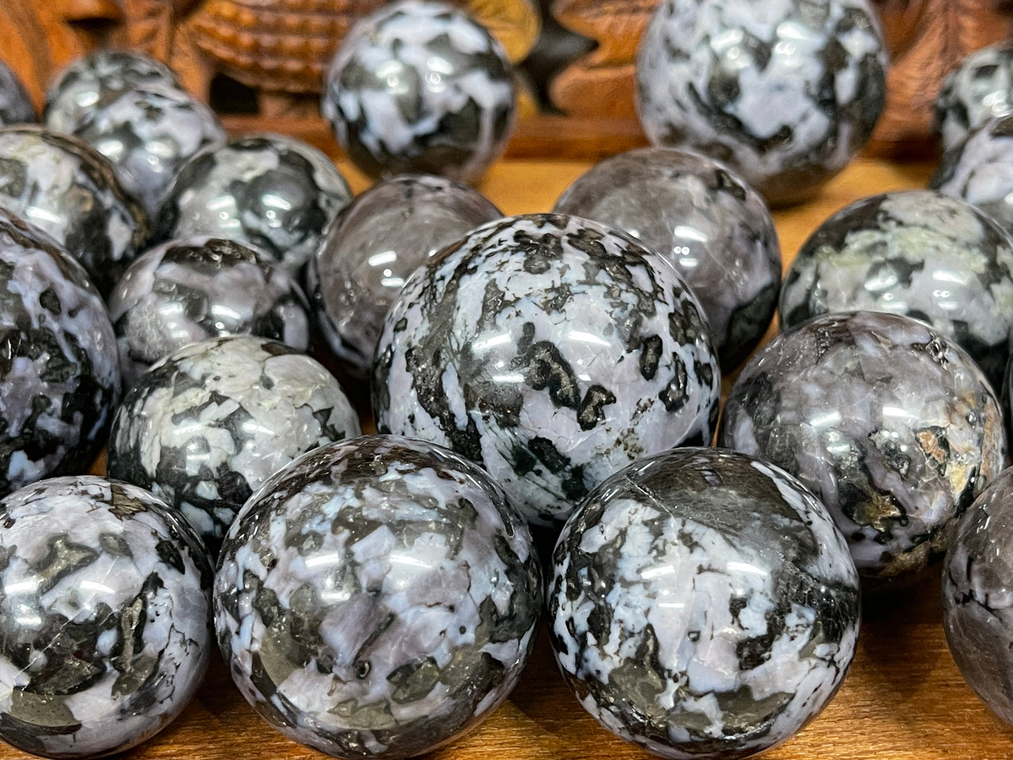 Mystic Merlinite (Indigo Gabbro) Spheres