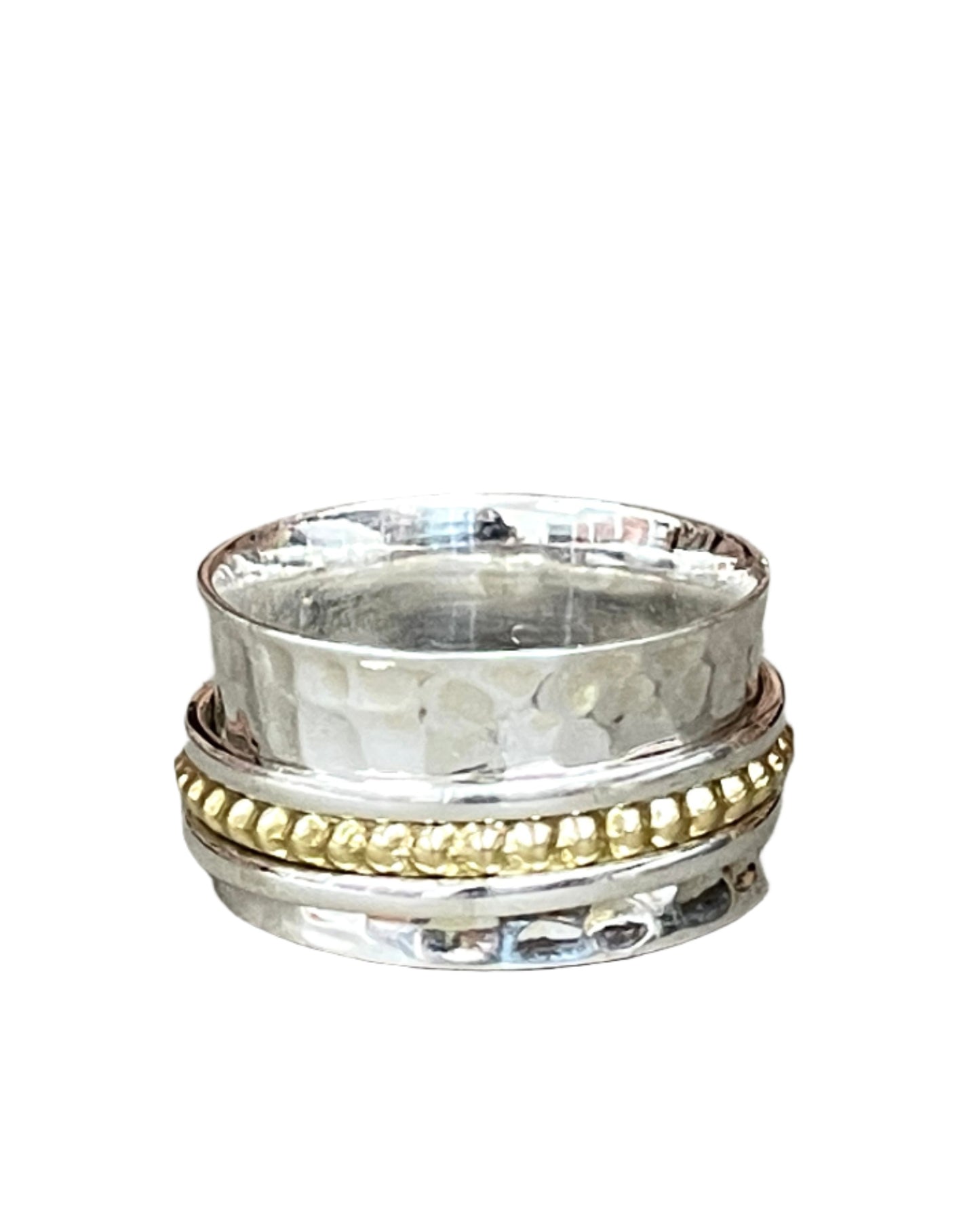 Sterling & Brass combo Spinner Rings