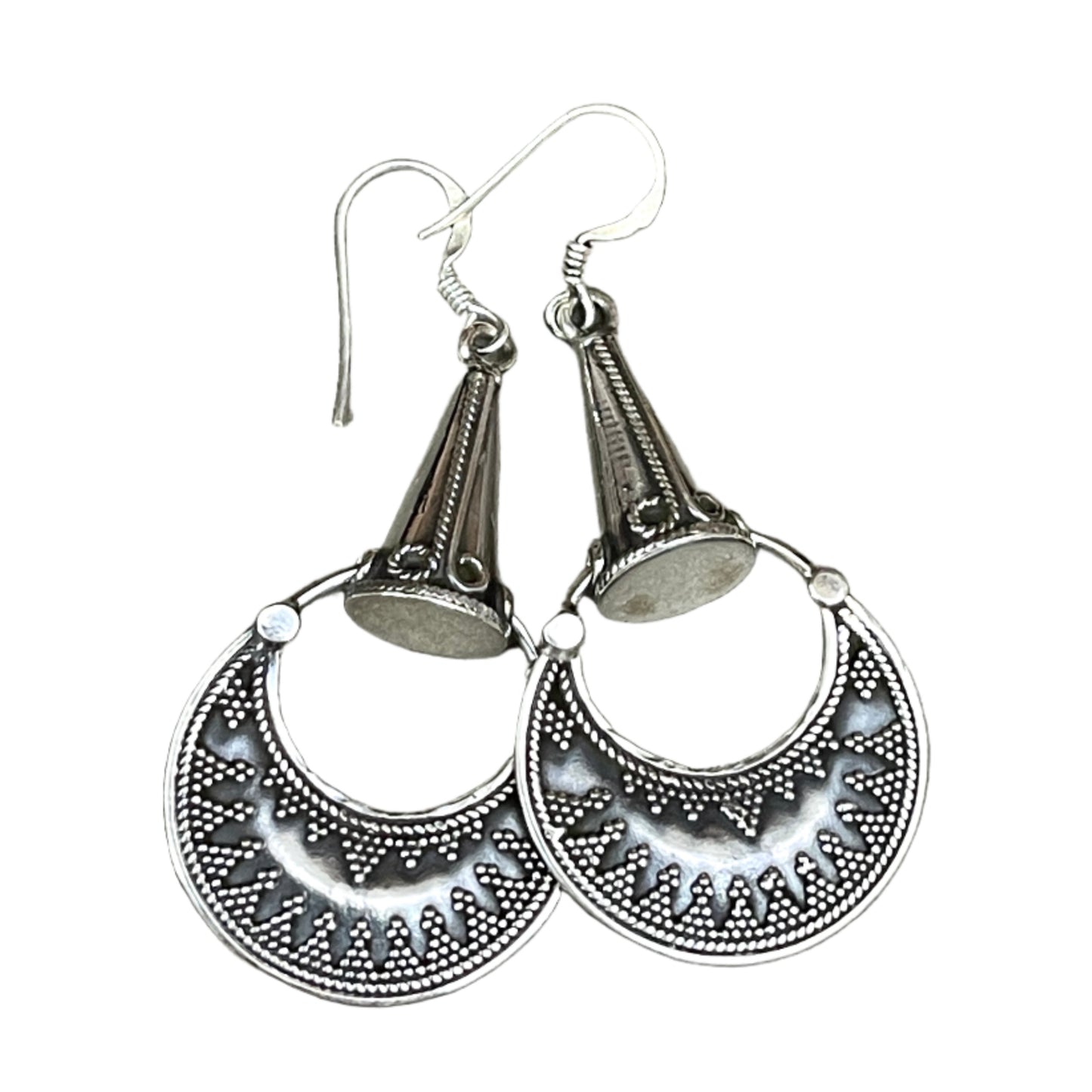 Sterling Silver Tribal Rajastani Earrings