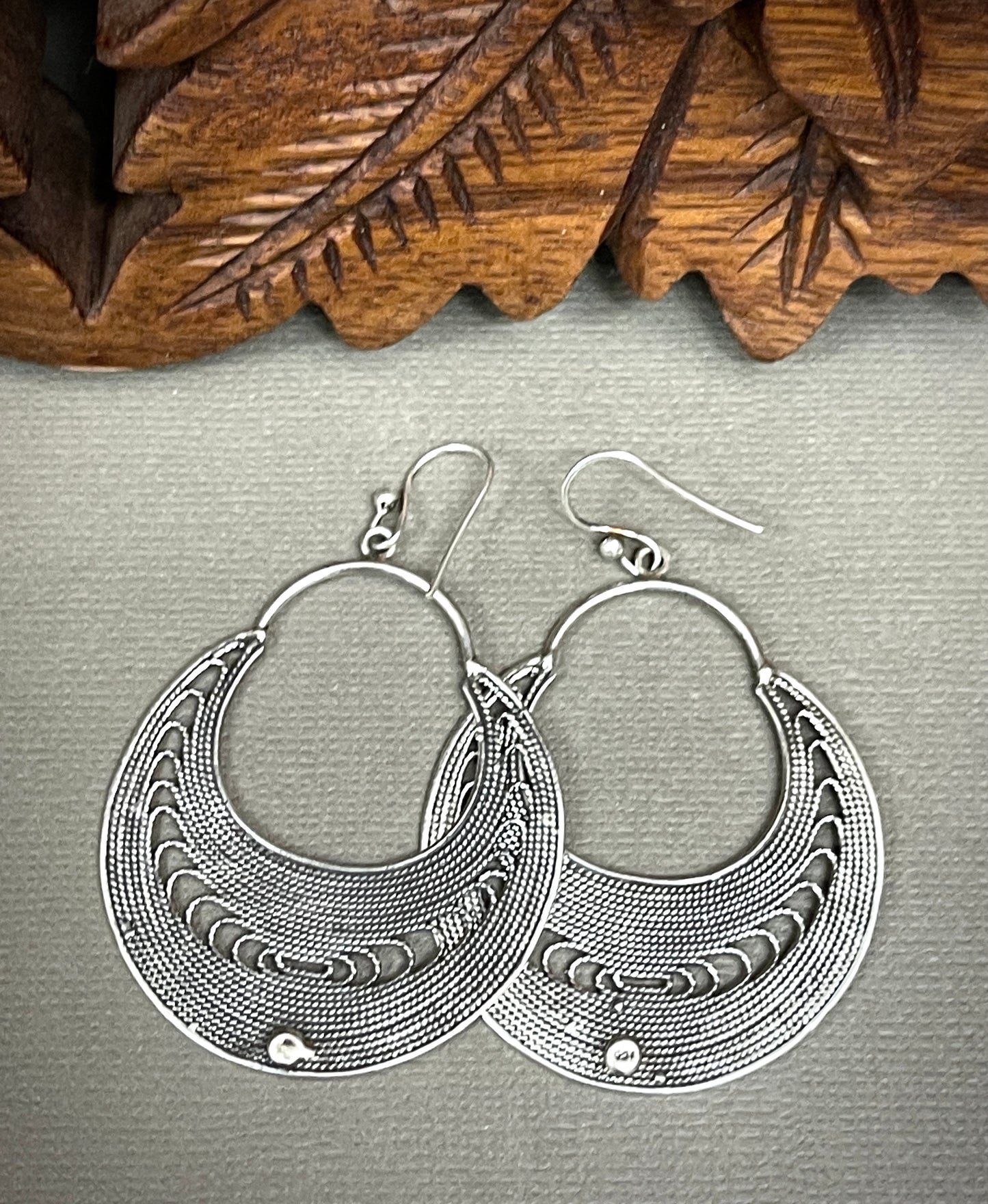 Large Round Filigree Earrings