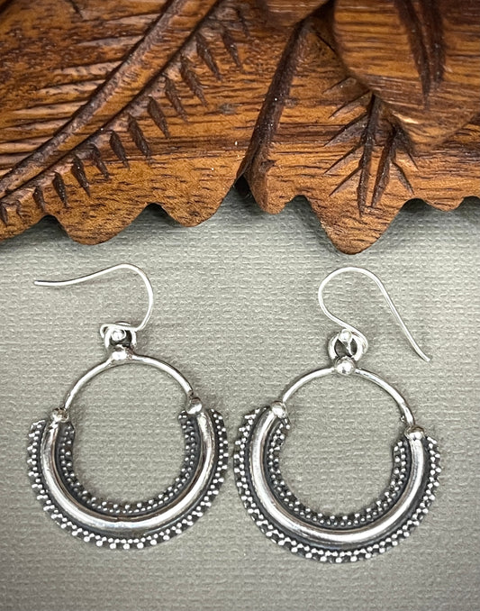 Sterling Silver Tribal Rajastani Earrings
