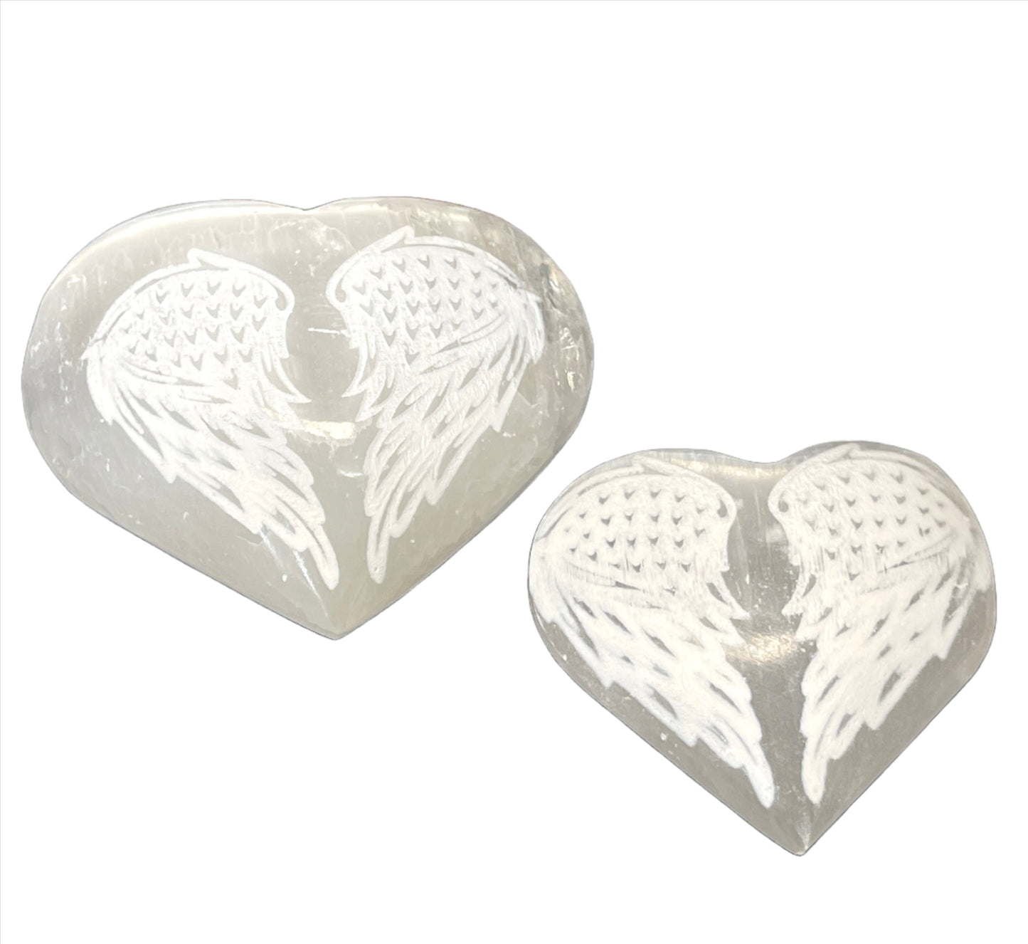 Selenite Wings Hearts