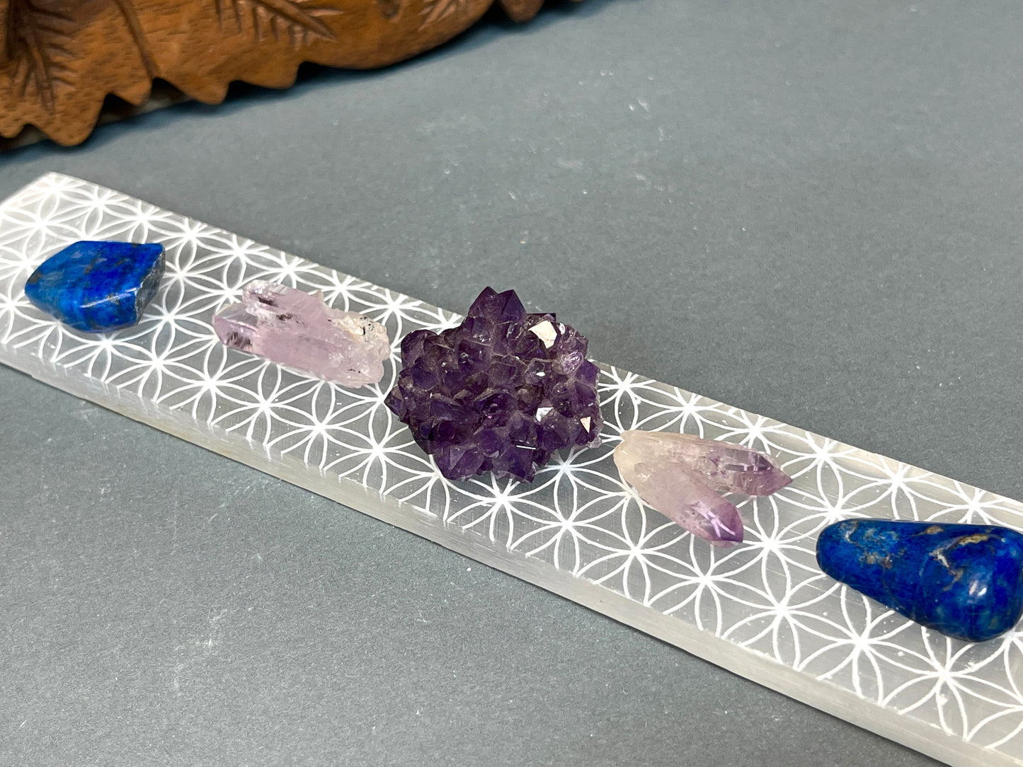 Selenite Crystal Charging Cleaning Tiles