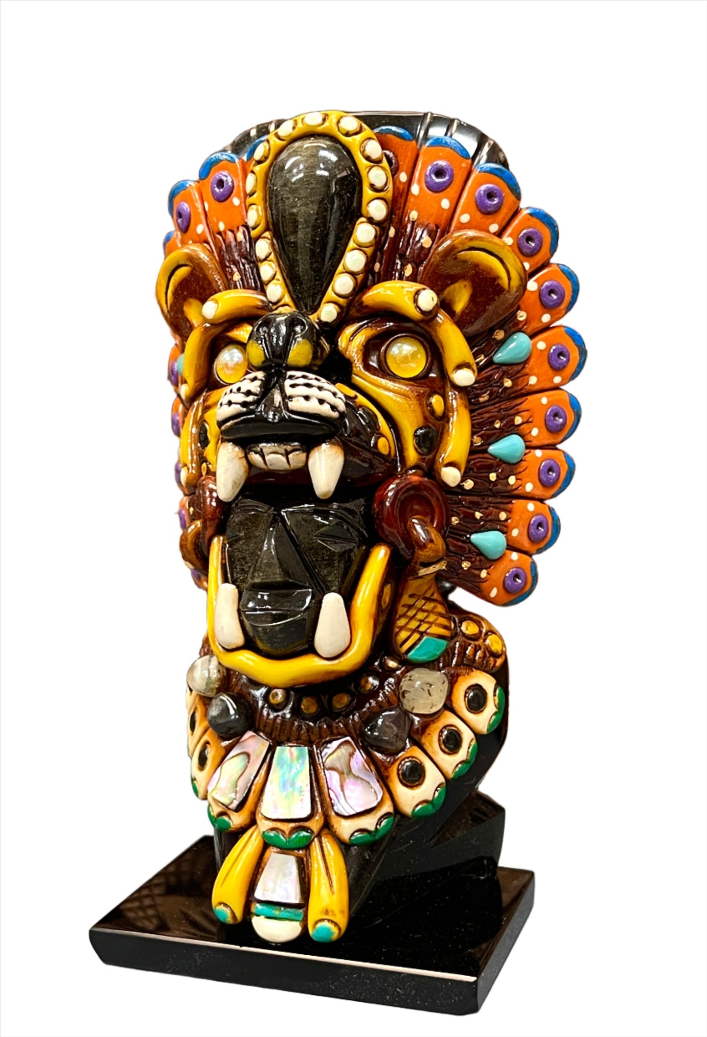 Obsidian Aztec Spirit Animals