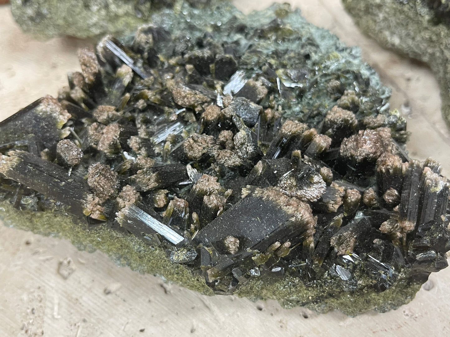 Prehnite with Epidote Rods Specimens from Pakistan