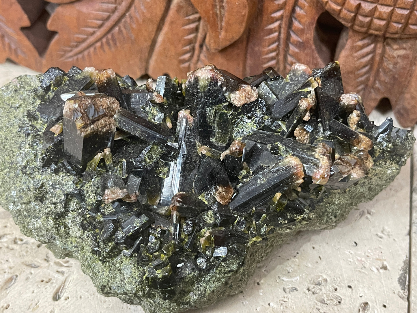 Prehnite with Epidote Rods Specimens from Pakistan