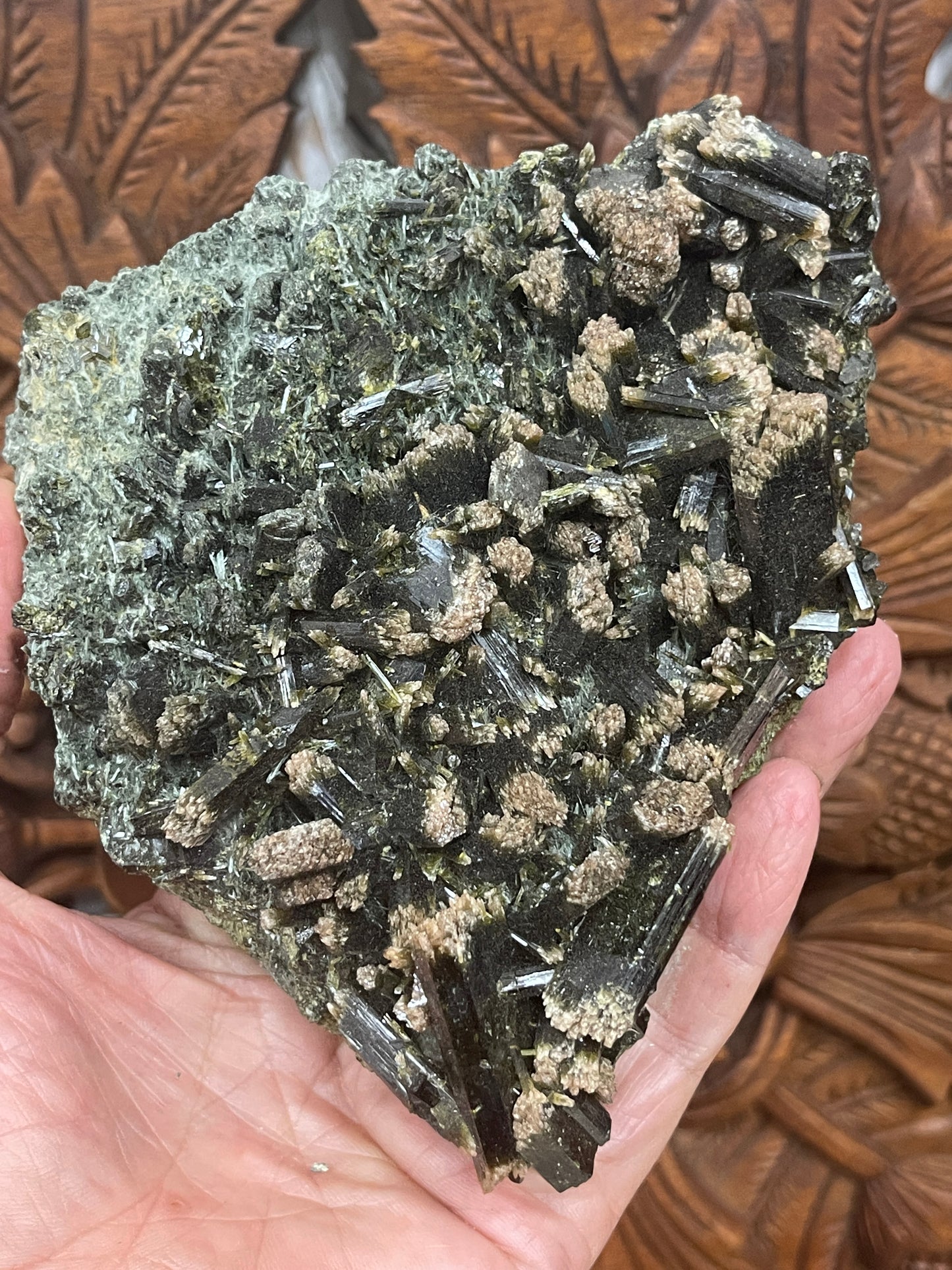 Prehnite with Epidote Rods Specimens from Pakistan