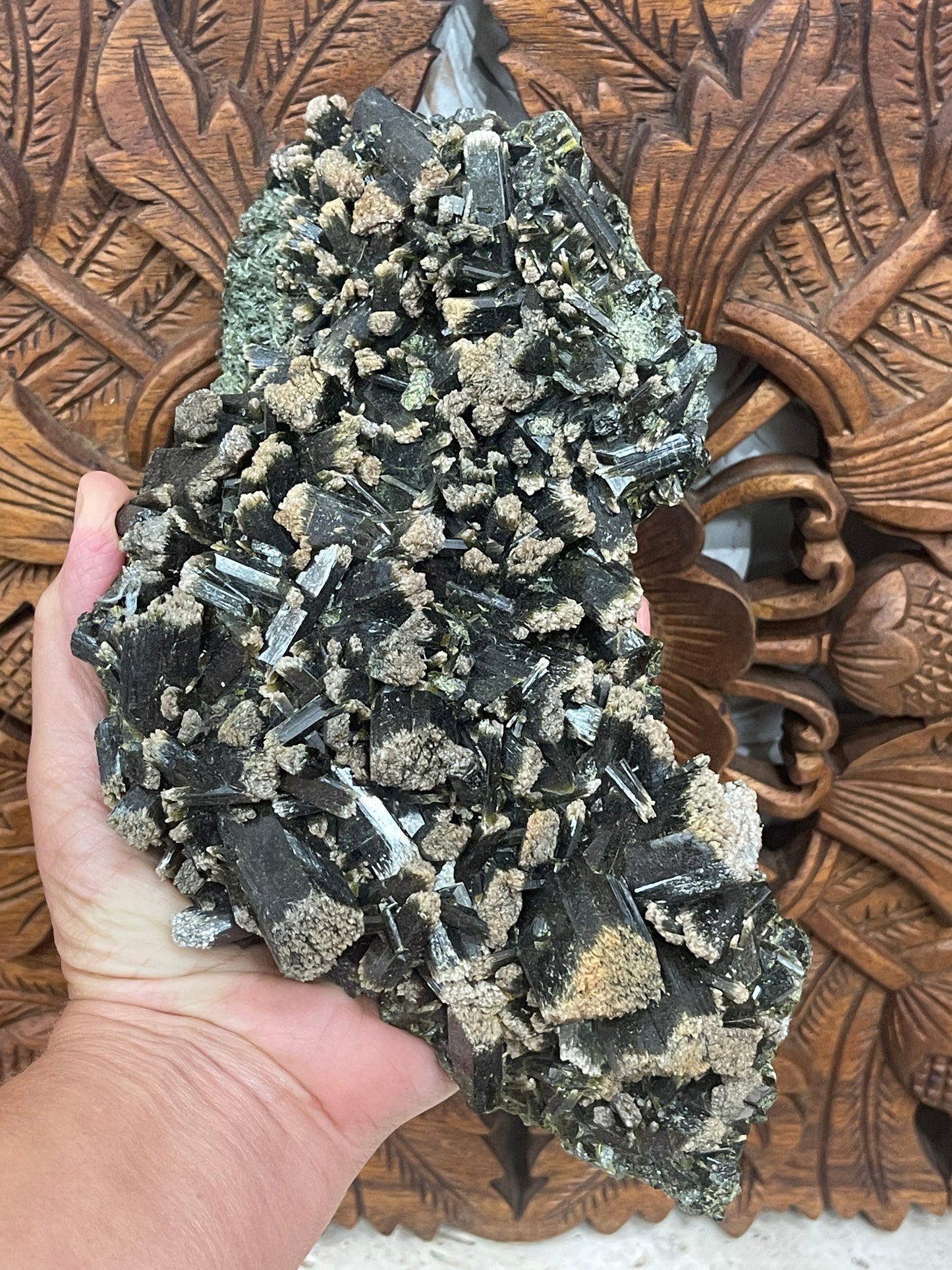 Prehnite with Epidote Rods Specimens from Pakistan