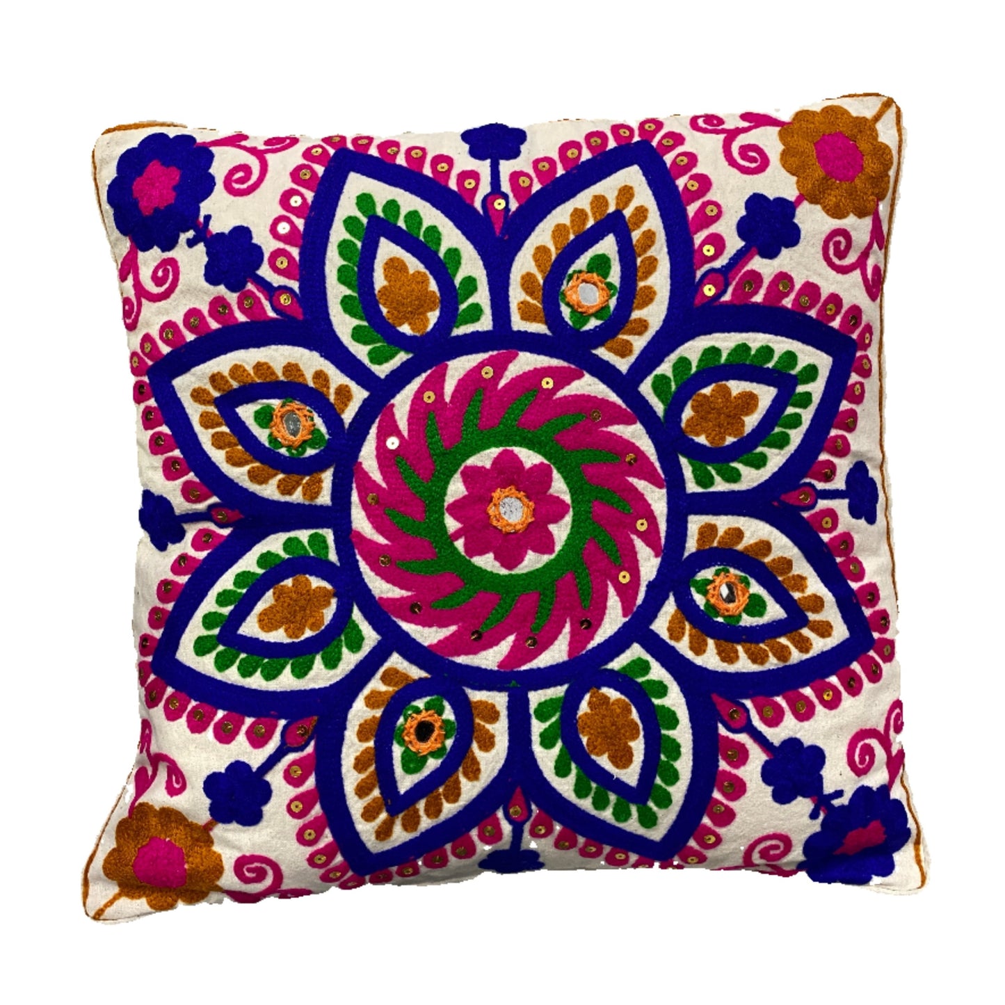 Kashmiri Style Embroidered Throw Pillow Cases - 6 Designs