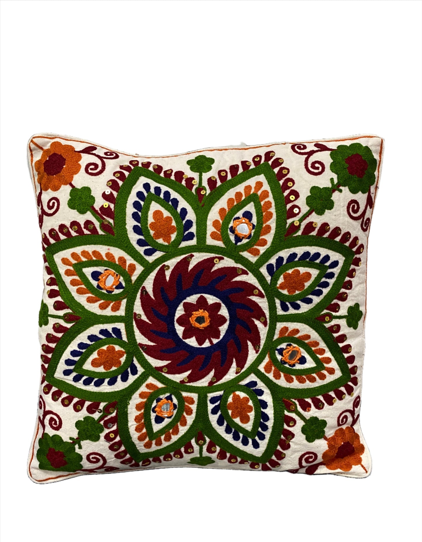 Kashmiri Style Embroidered Throw Pillow Cases | 6 Designs