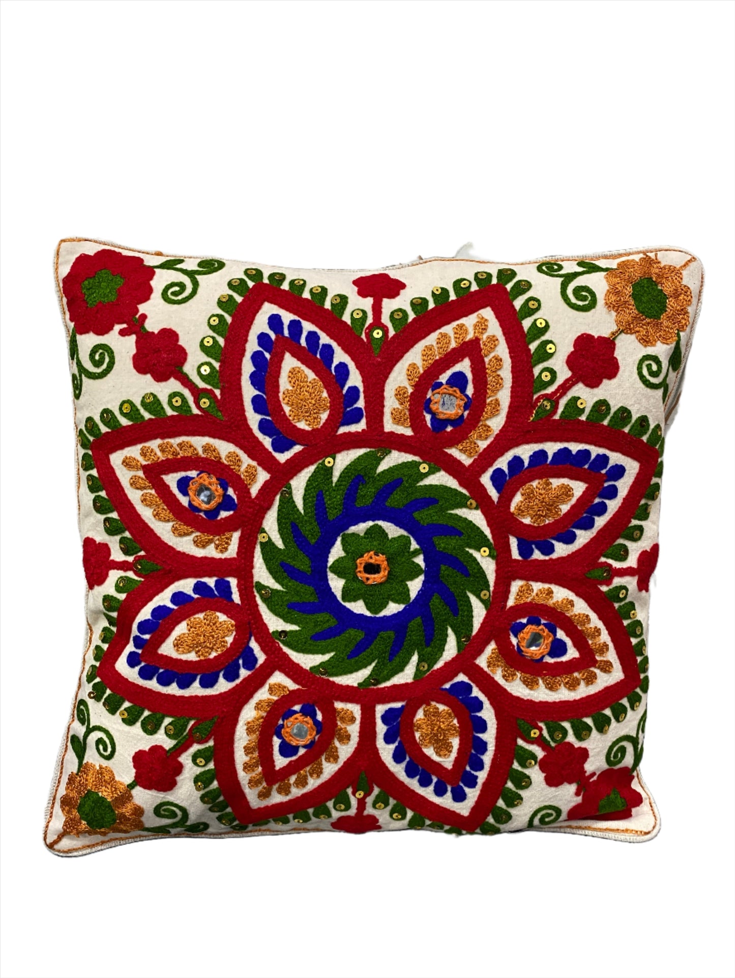 Kashmiri Style Embroidered Throw Pillow Cases | 6 Designs