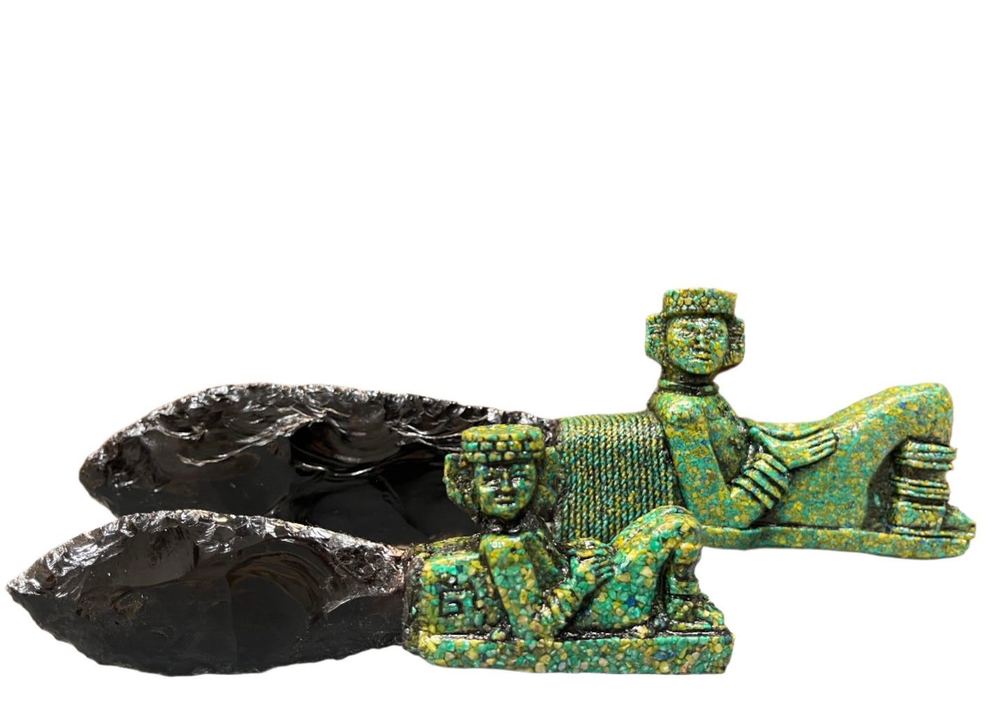 Decorative Aztec Tecpatl Obsidian Knives | Palenque