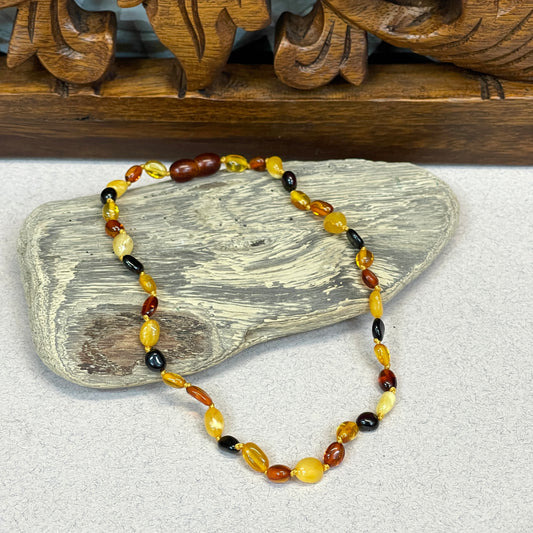 Hand Knotted Amber Baby Teething Necklaces