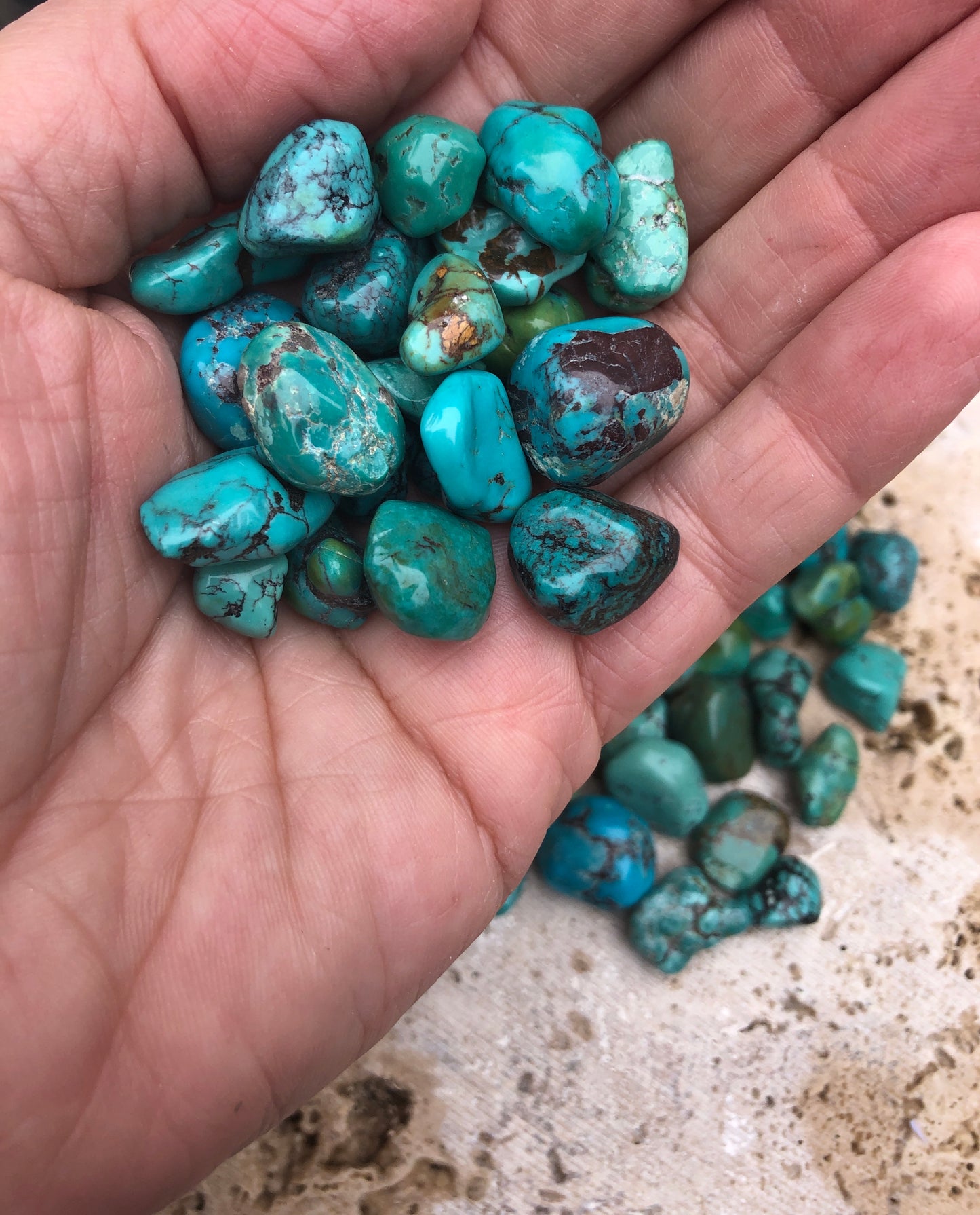 Natural Chinese Turquoise Tumbles