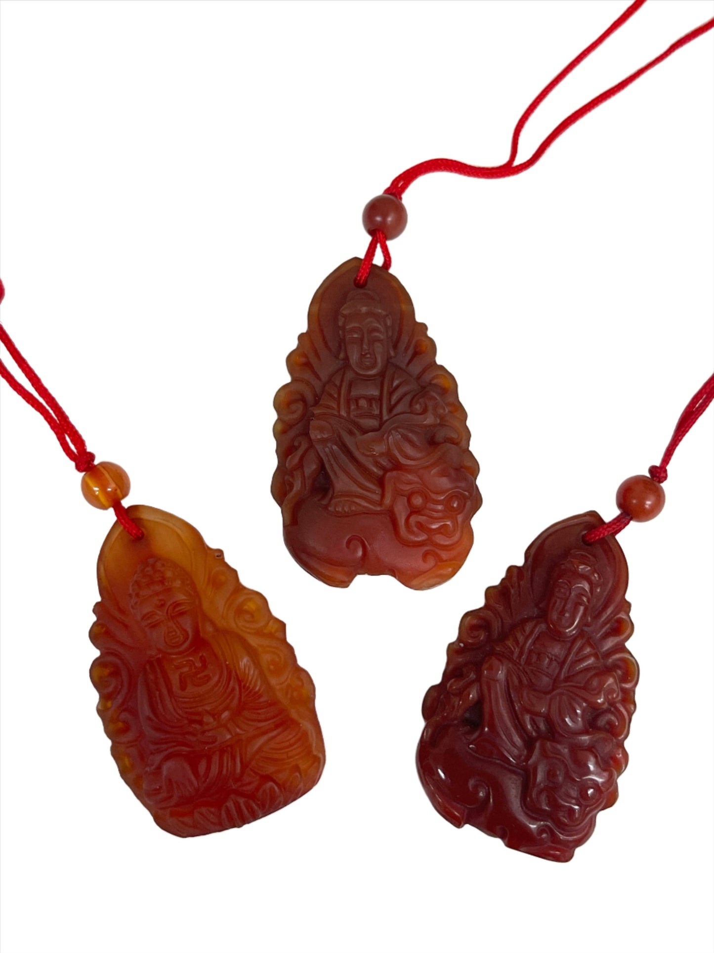 Handcarved Carnelian Buddha Necklaces