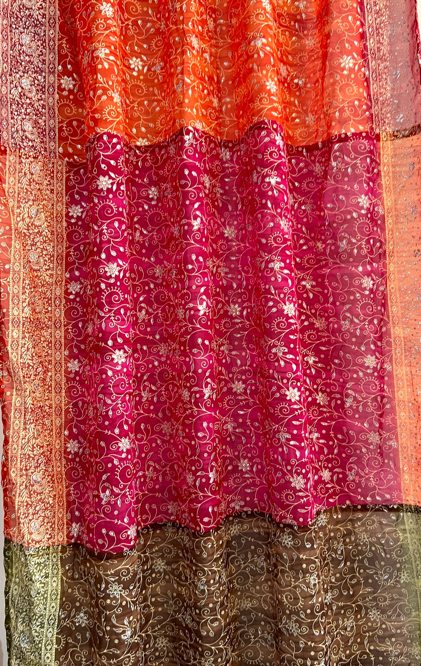 Tri Tones Sari Curtain Panels