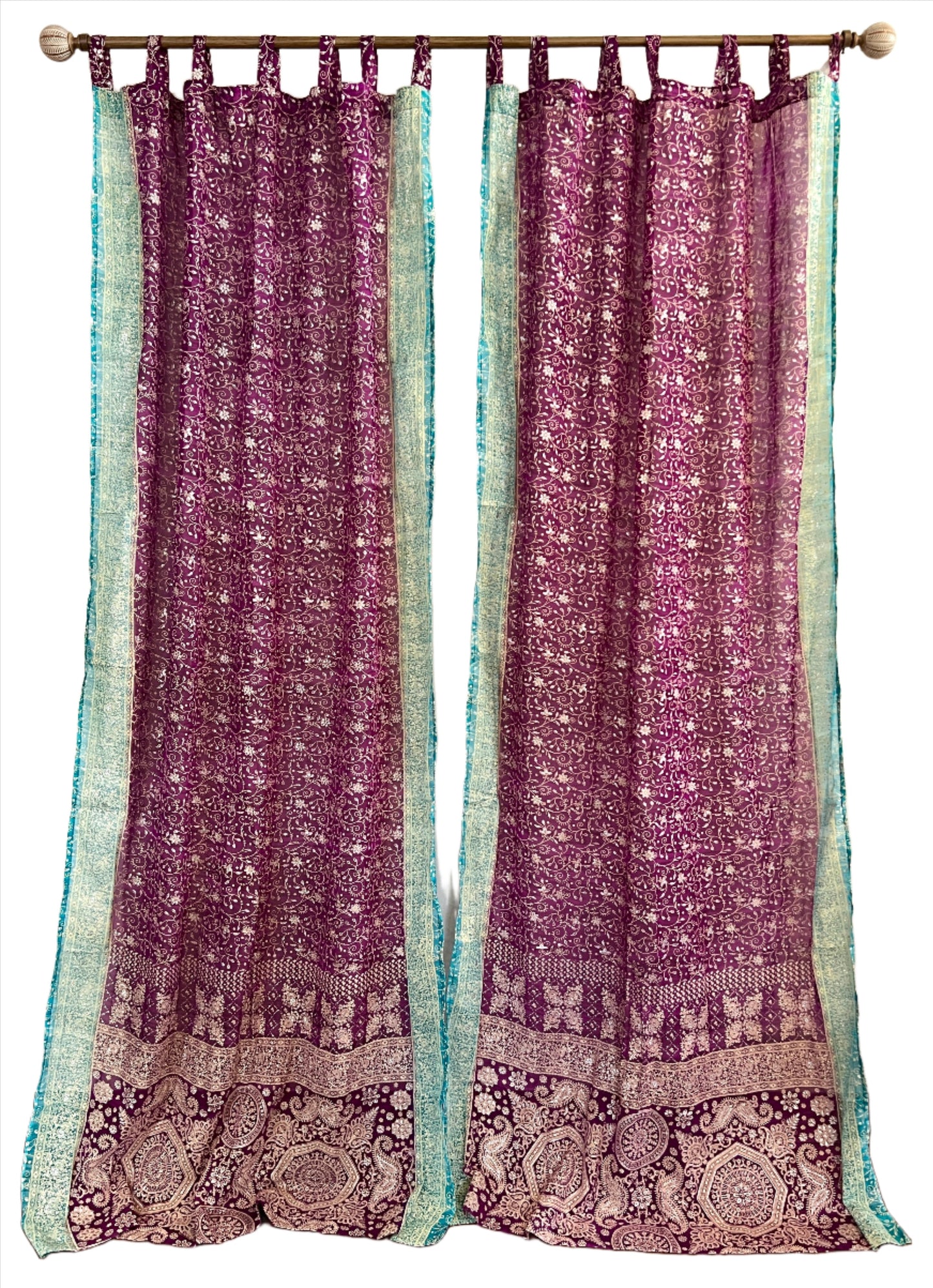 Amethyst Sari Curtain Panels