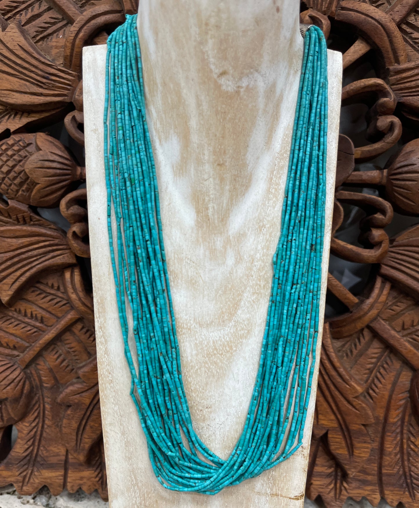 Turquoise, Jade or Lapis Multi Strand Heishi Necklaces